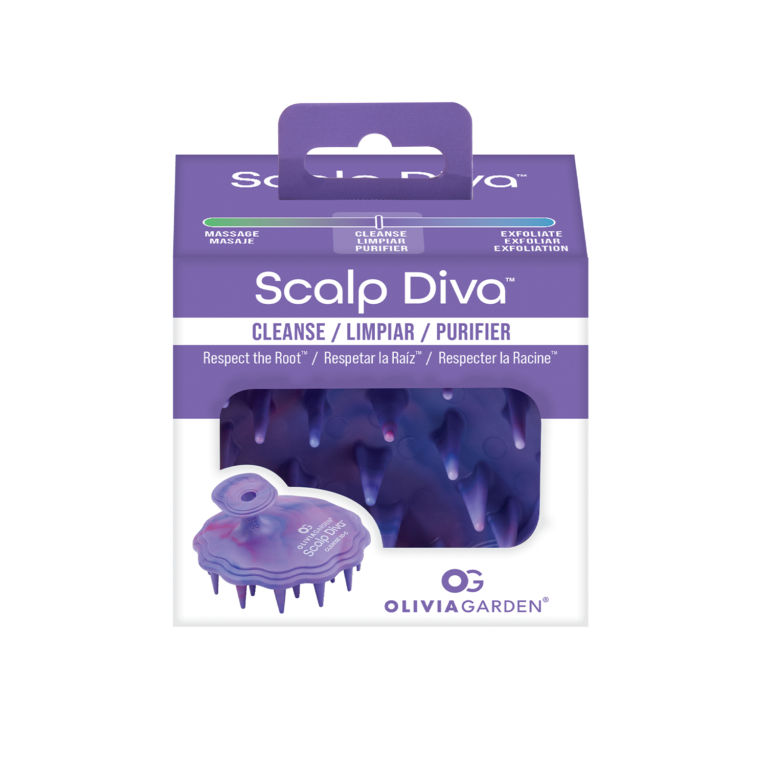 Cepillo OG Scalp Diva Limpiador Morado-4