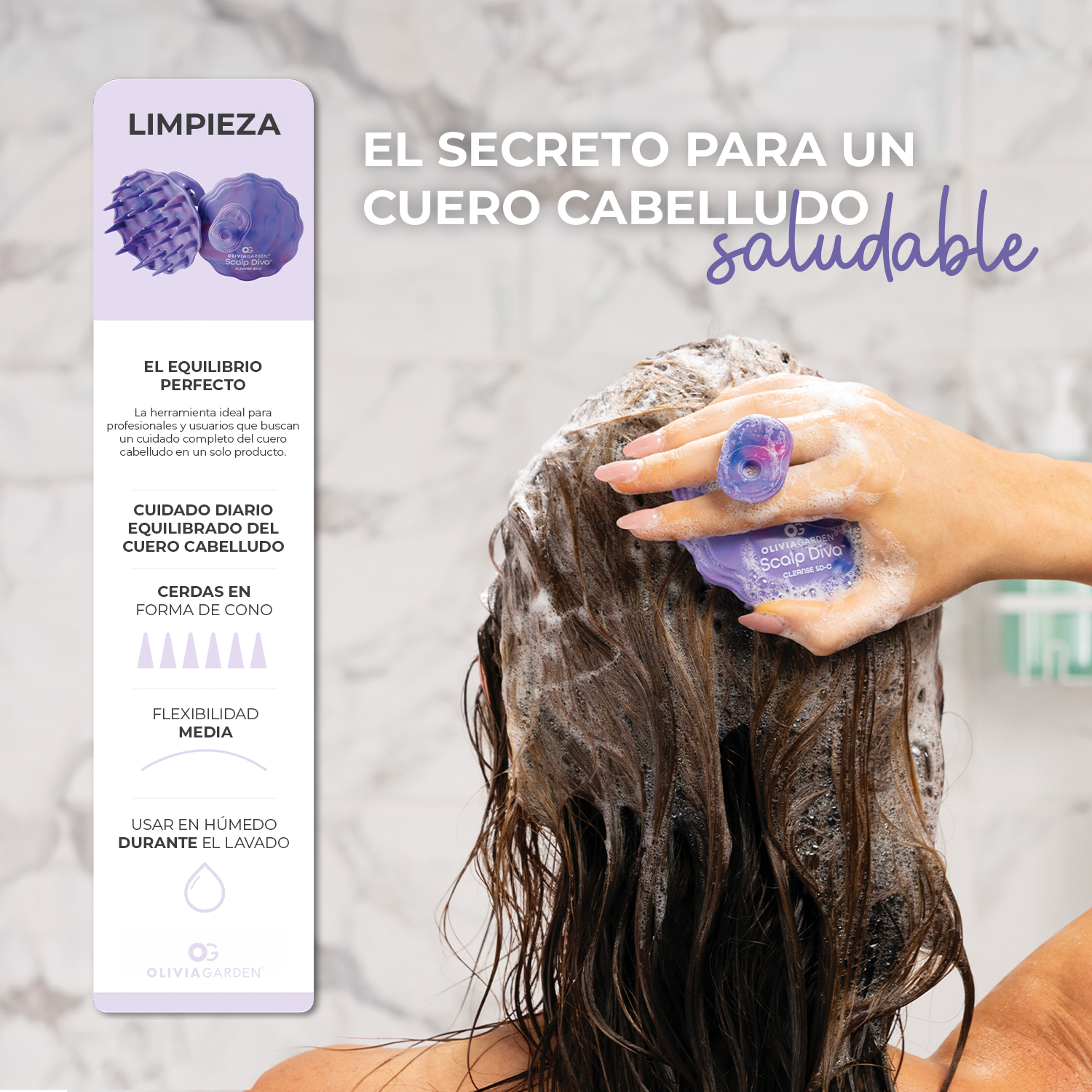 Cepillo OG Scalp Diva Limpiador Morado-5