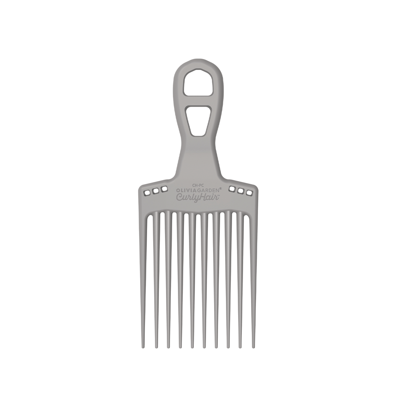 Cepillo Olivia Garden Curly Pick Comb Gris-0
