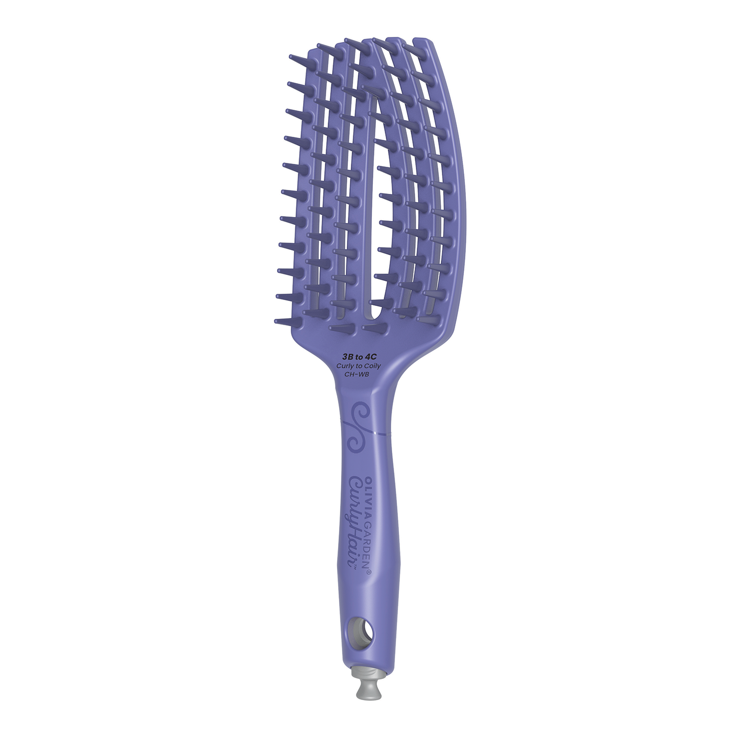 Cepillo Olivia Garden Curly Single Bristle Morado-0