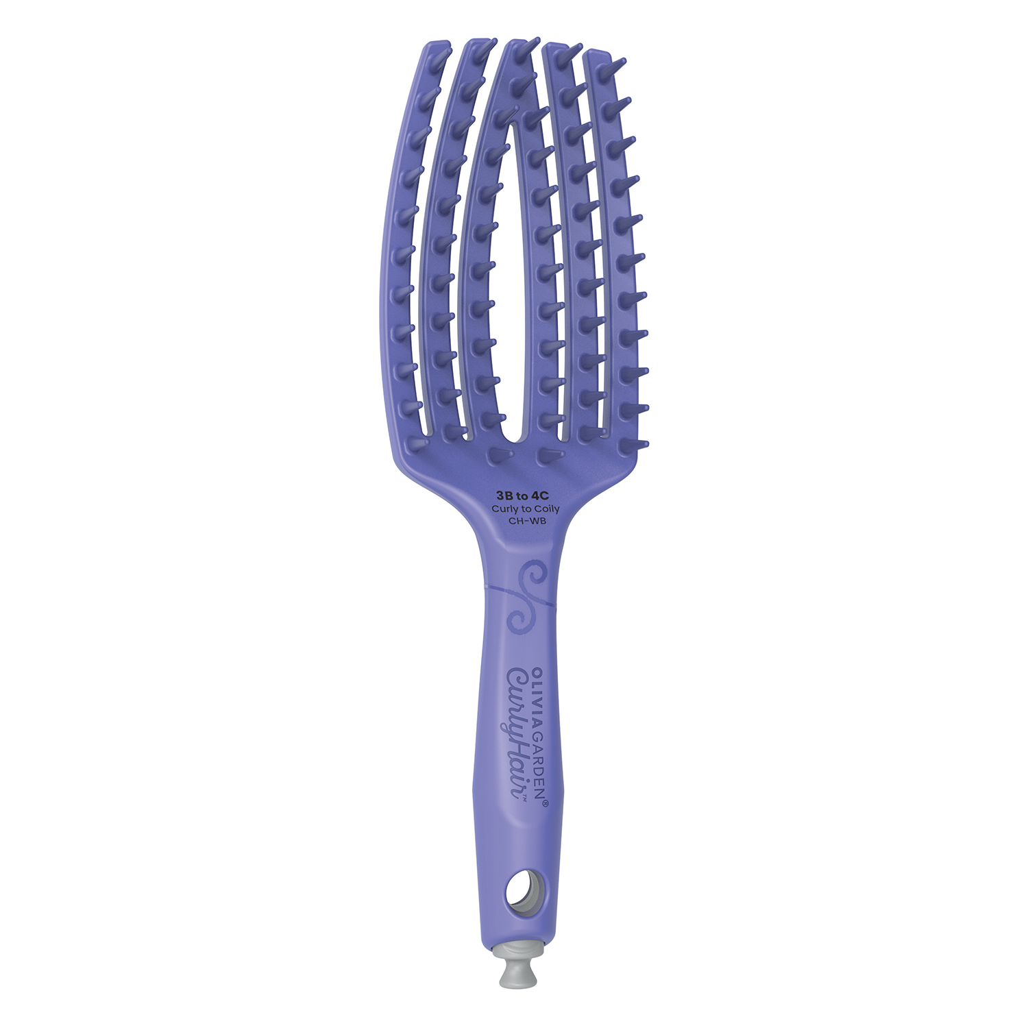 Cepillo Olivia Garden Curly Single Bristle Morado-1