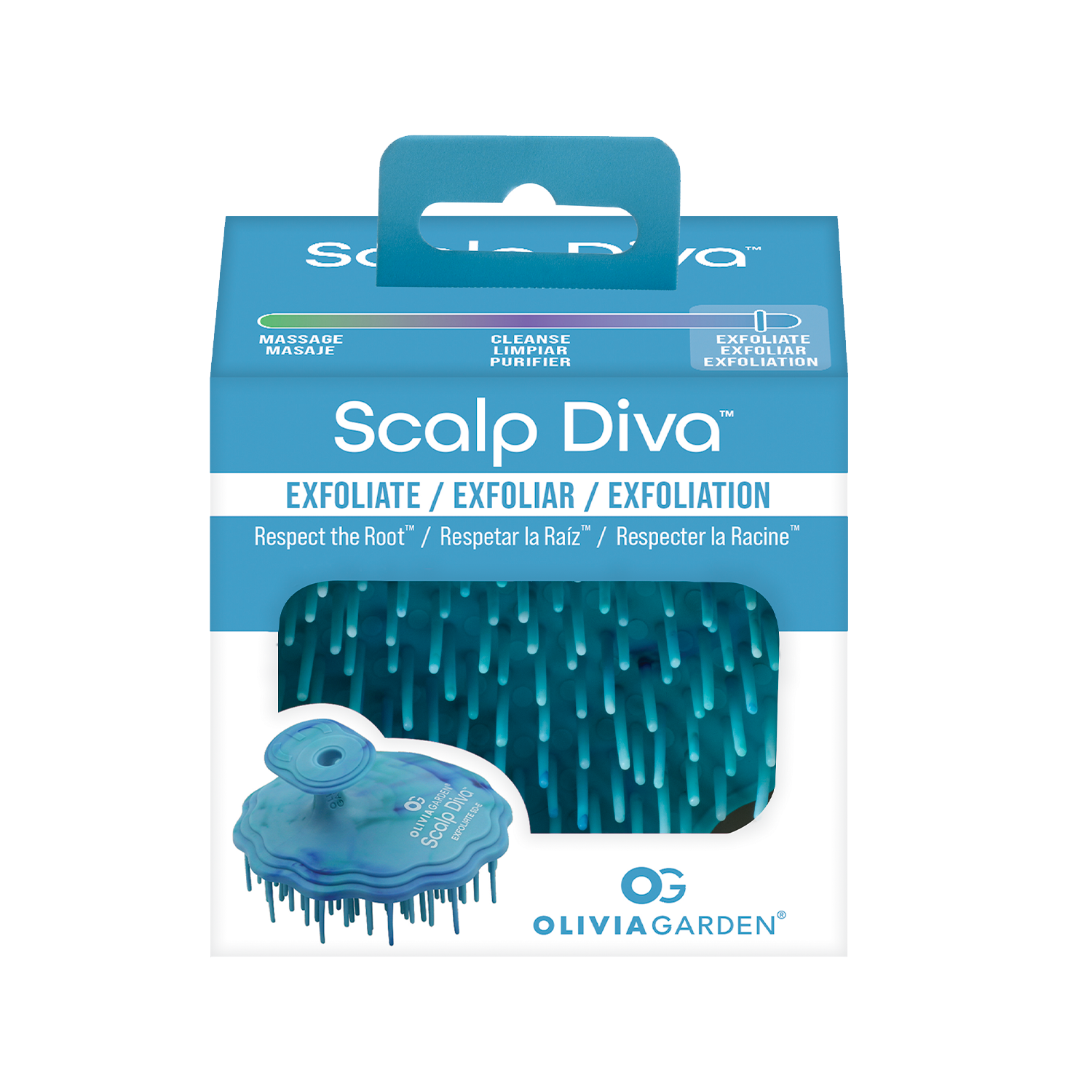 Cepillo OG Scalp Diva Exfoliante Azul-4