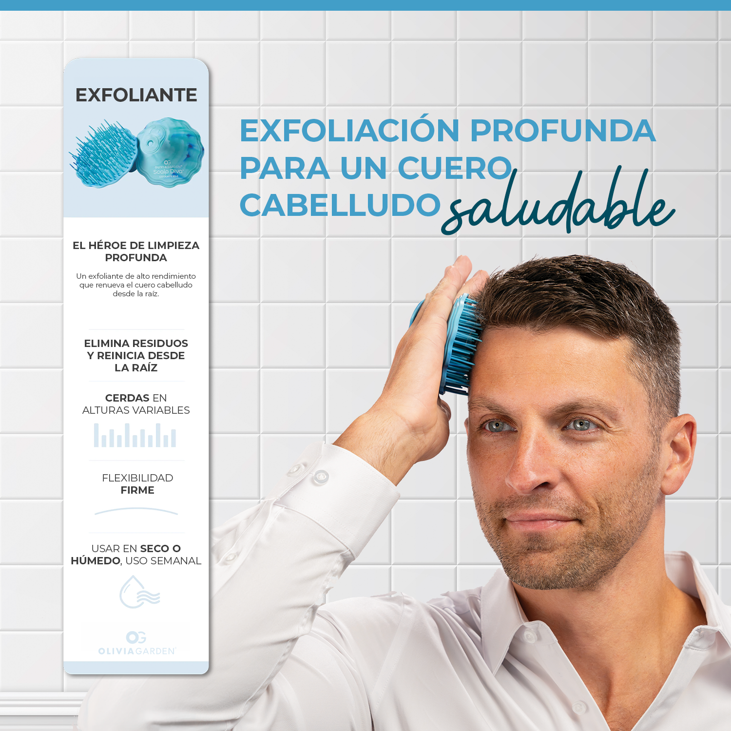 Cepillo OG Scalp Diva Exfoliante Azul-5