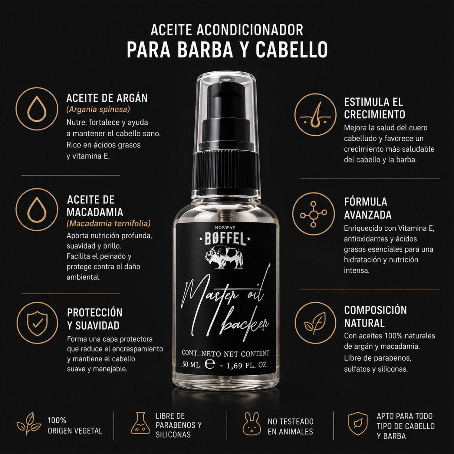 Boffel Aceite Acondicionador Cabello Y Barba 50ml-3