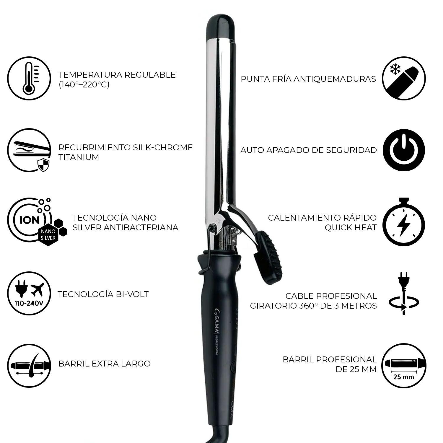 Gama Rizador Salon Curl 25 Silk-4