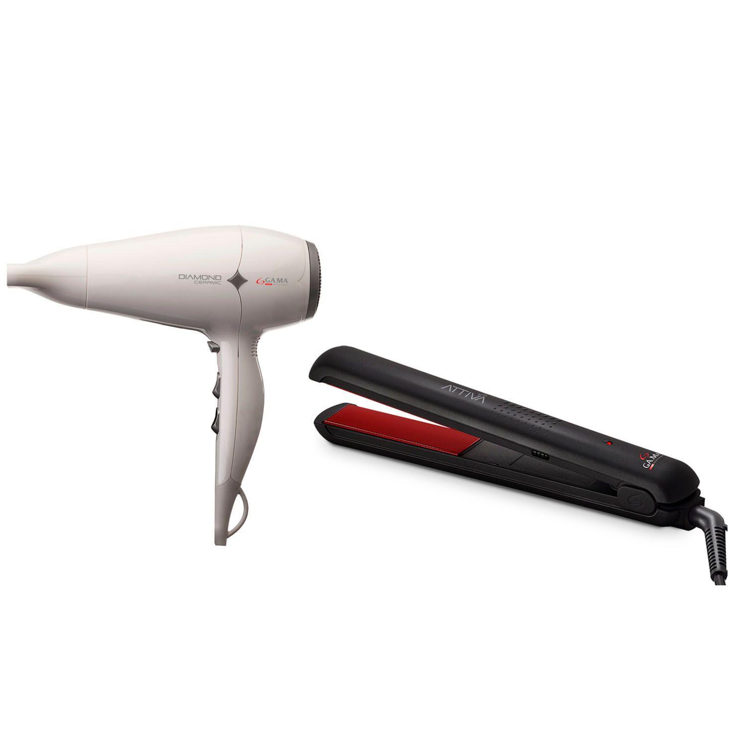 Gama Combo Plancha Attiva + Secador Diamond Ceramic-0