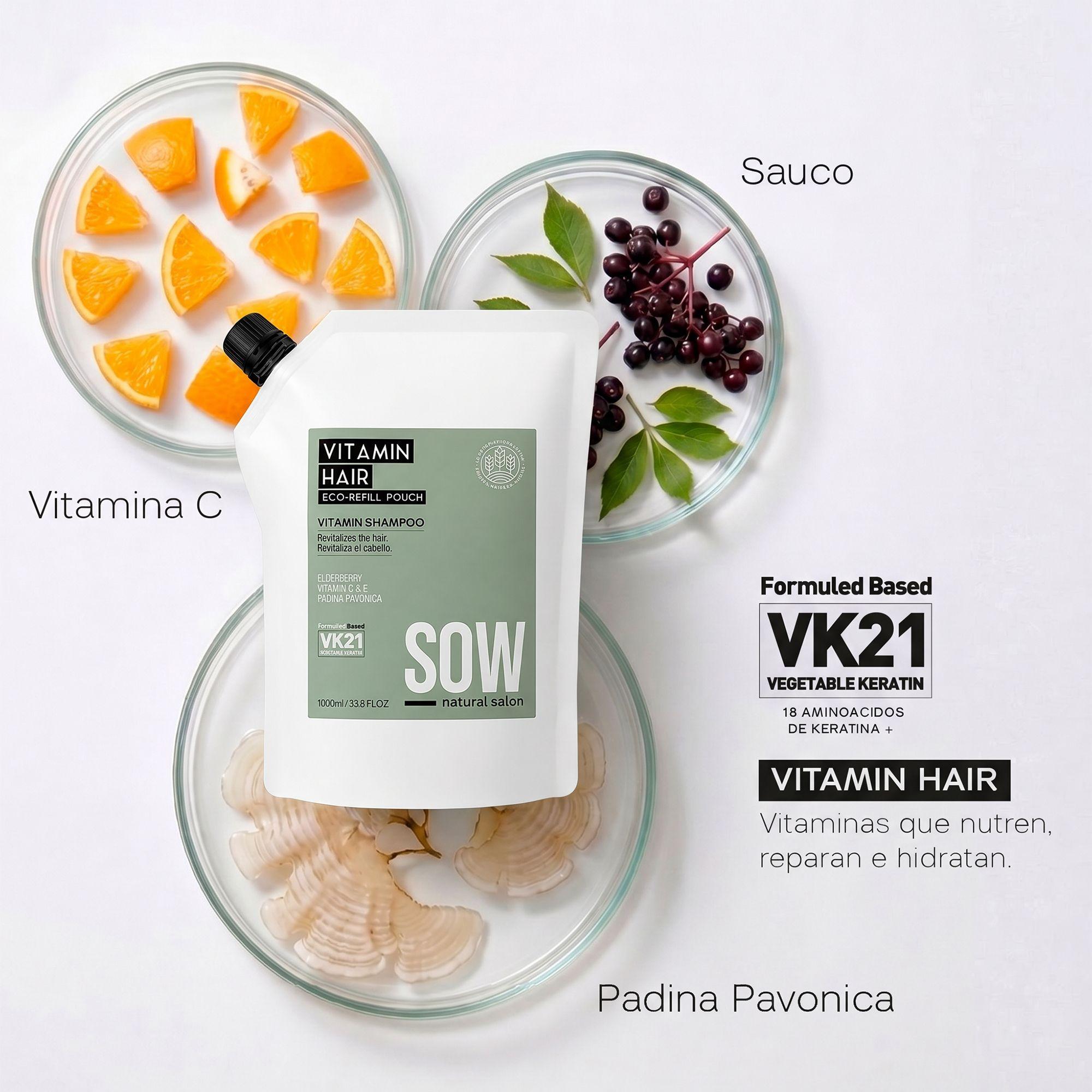 Sow Shampoo Vitamin Refill 1000ml-4