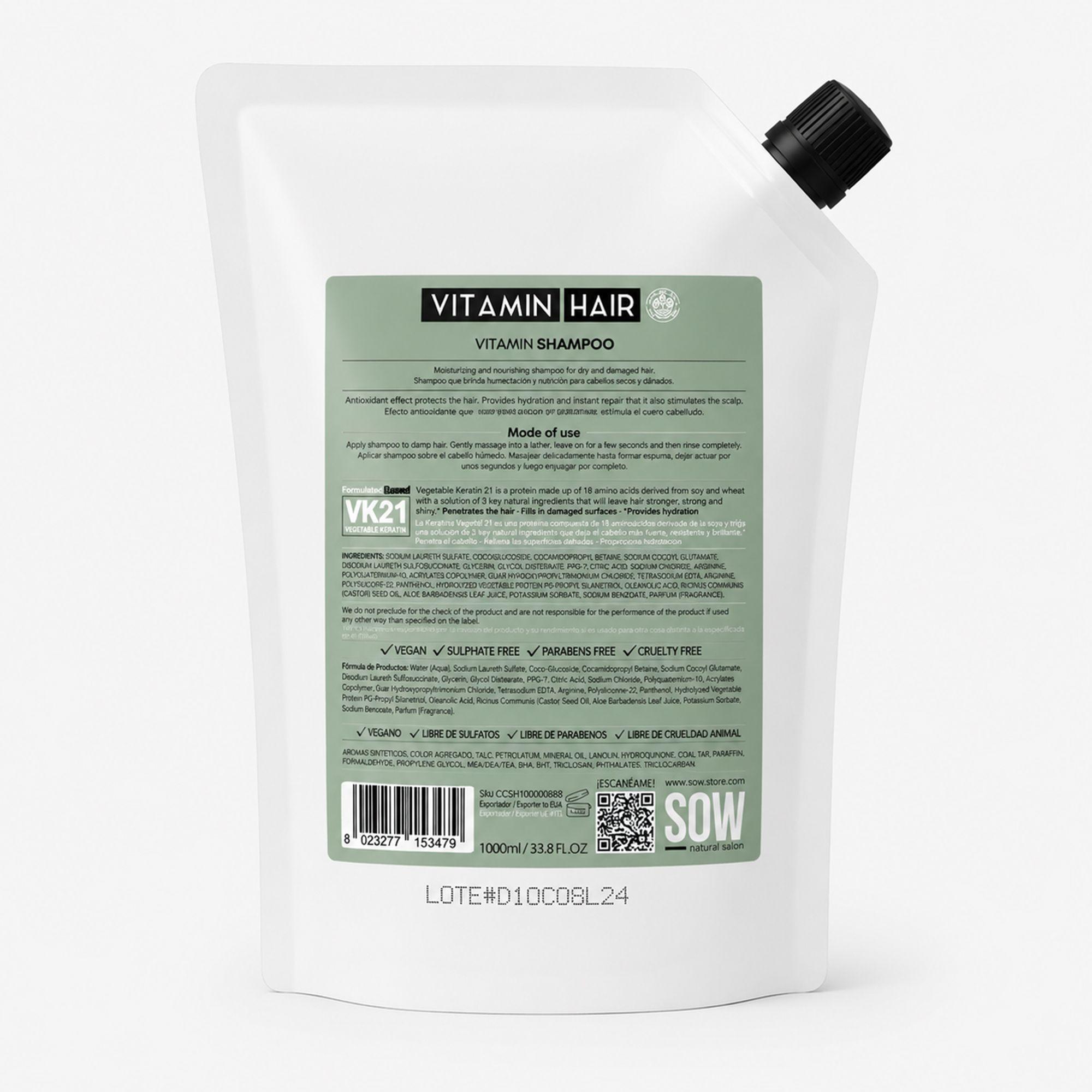 Sow Shampoo Vitamin Refill 1000ml-6