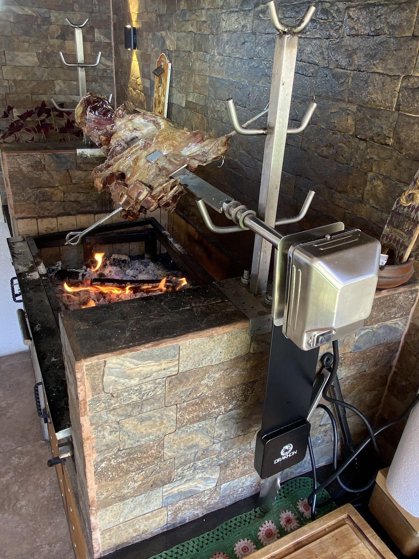 Kit Drakhon 120 cm – Espiedo / Asado al palo eléctrico-6
