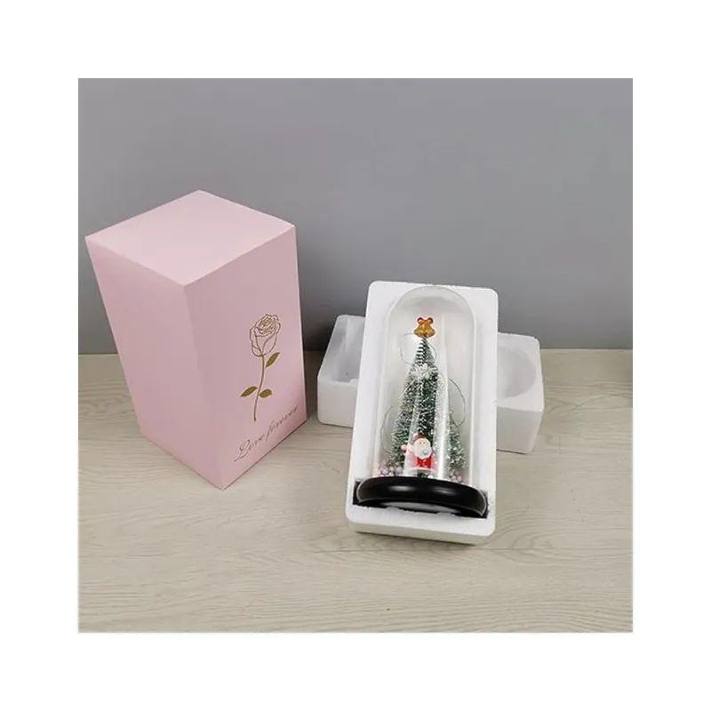 Árbol navideño con Santa Claus en Cúpula de Cristal con Luces LED-3