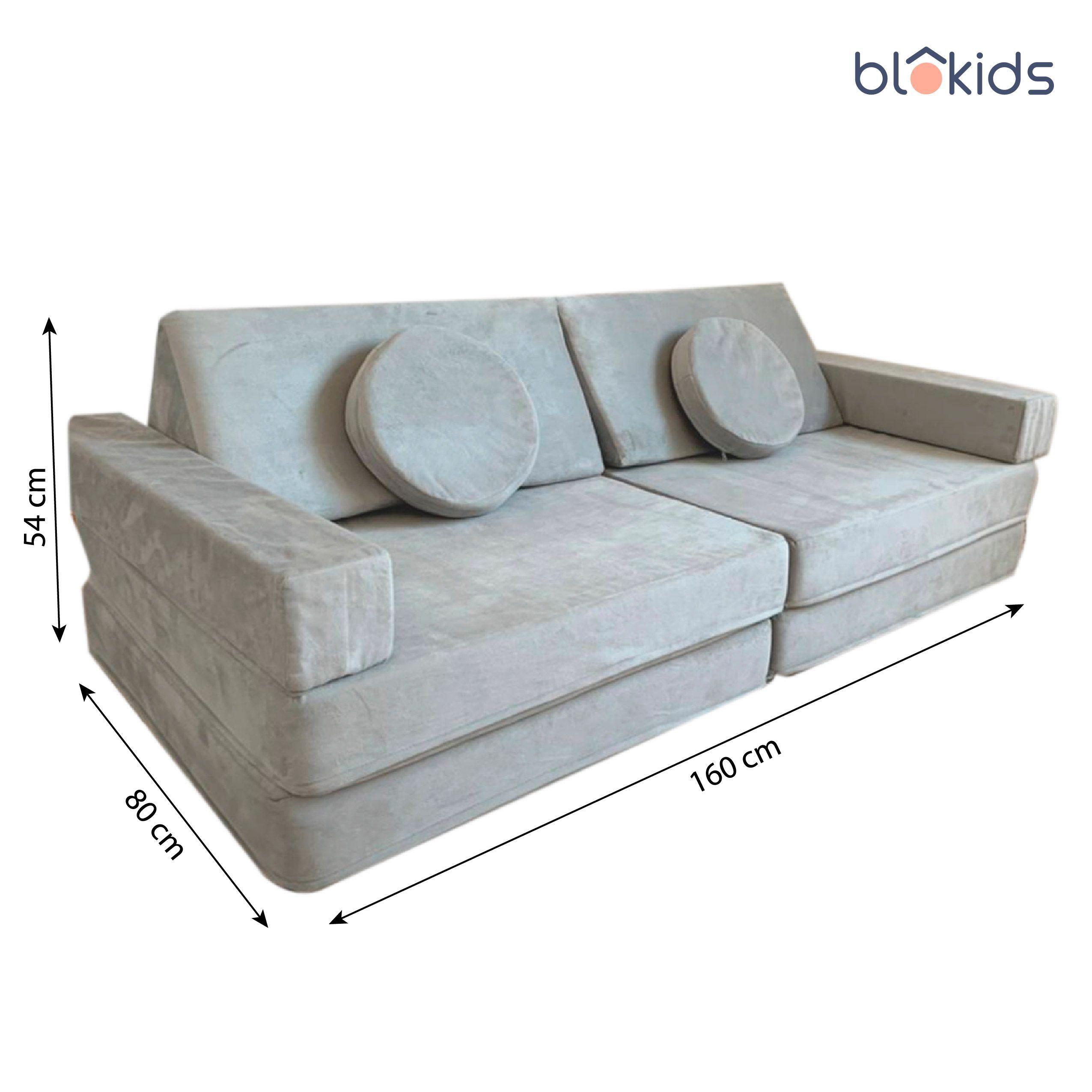 Sillón De Juegos Modular Blokid Para Niños Gris-4