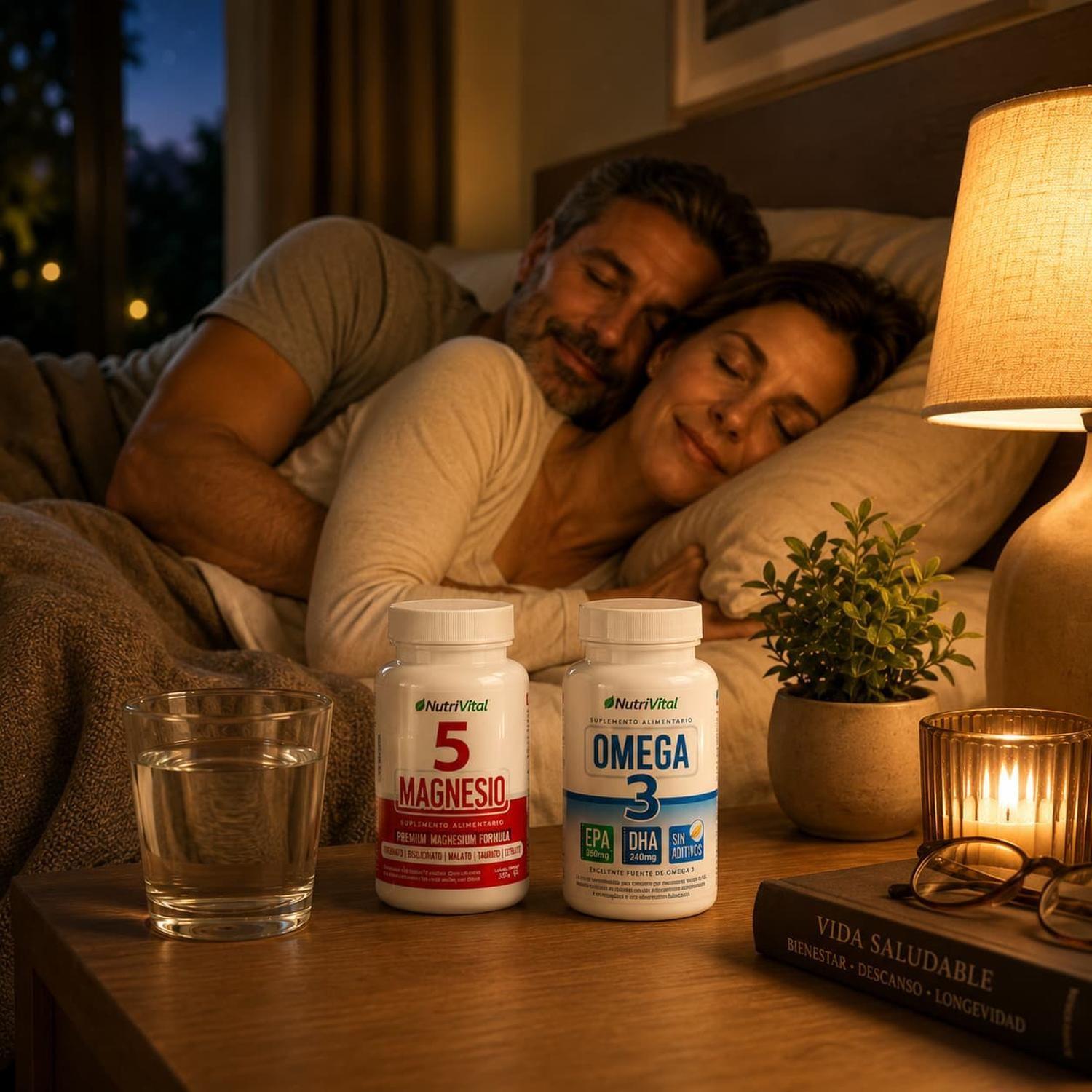 Pack 5 magnesios con omega 3 Nutrivital-2