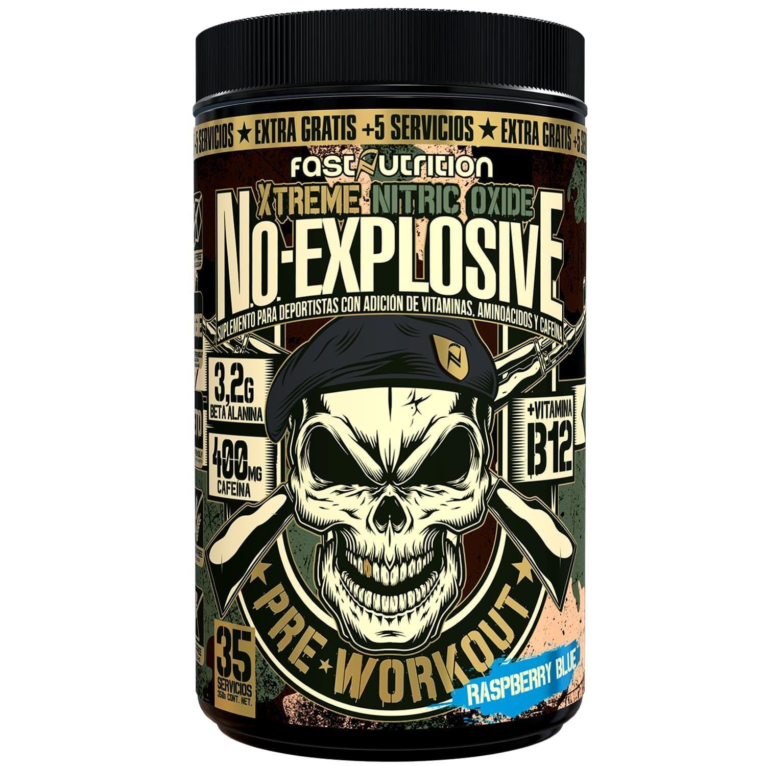 Pre Workout N.O. Explosive Blue RaspBerry 35 Serv - Fast Nutrition-0