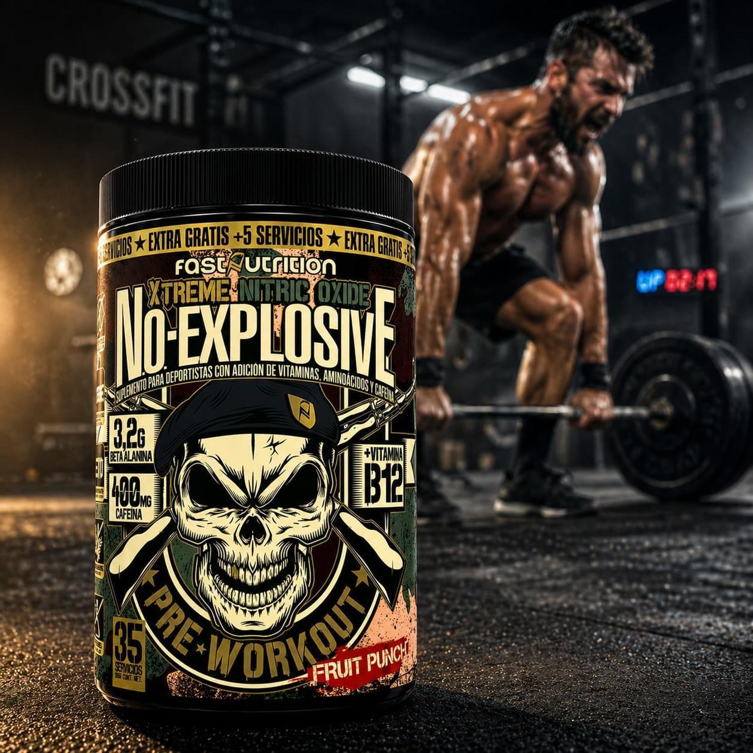 Pre Workout N.O. Explosive Blue RaspBerry 35 Serv - Fast Nutrition-3