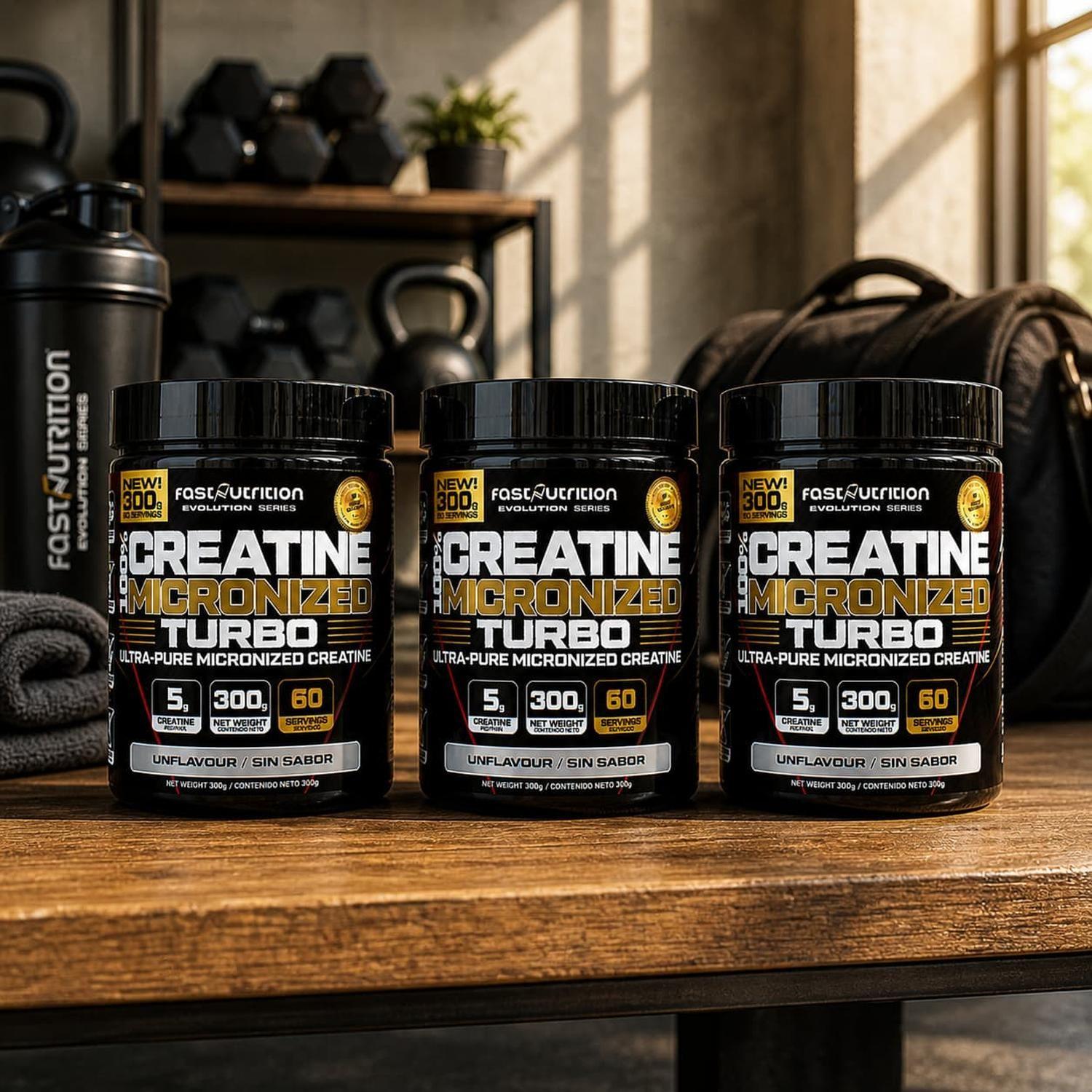Pack 3 Creatinas monohidratadas 300g Fast Nutrition 180 porciones-2