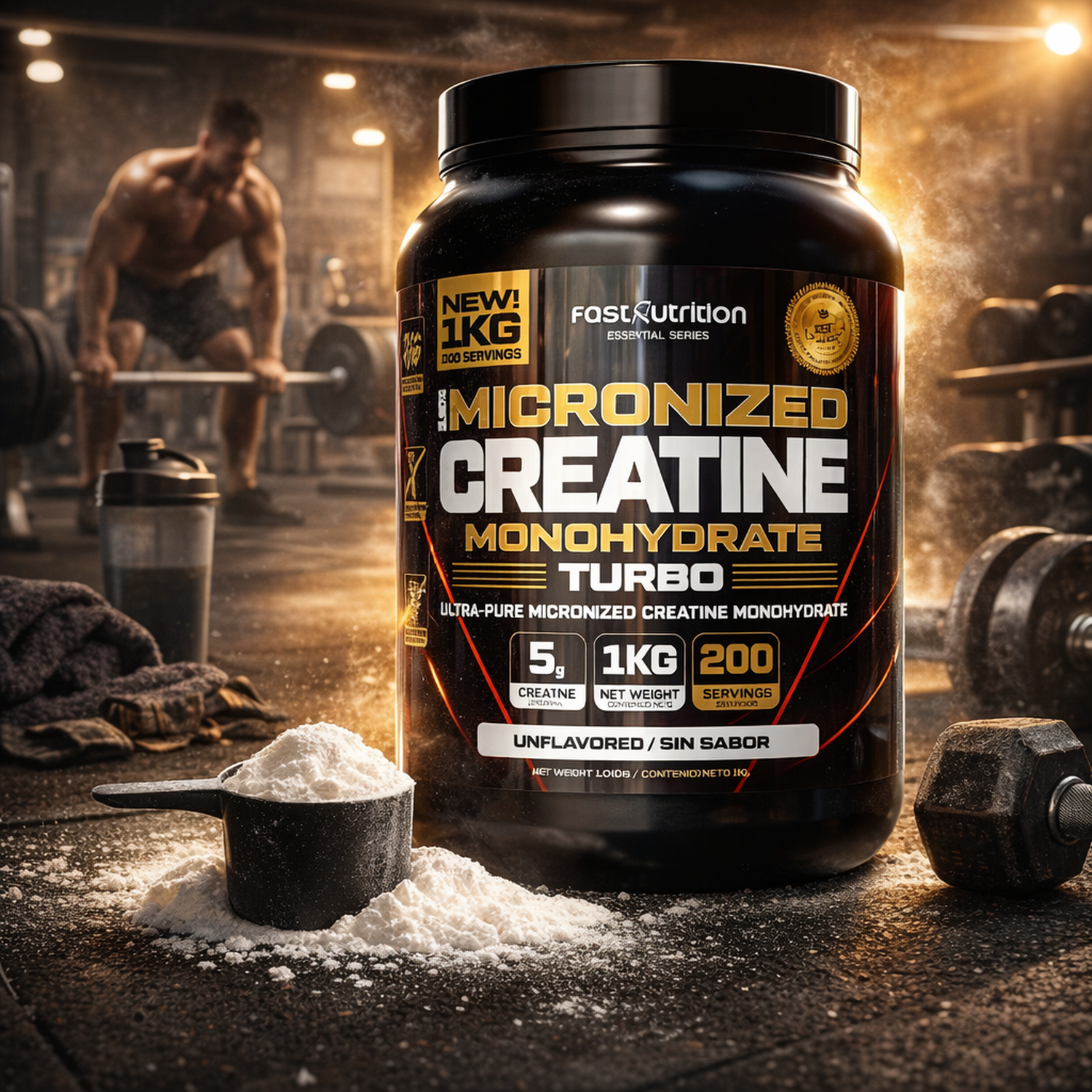 Creatina Monohidratada 1kg Turbo 200 porciones-2