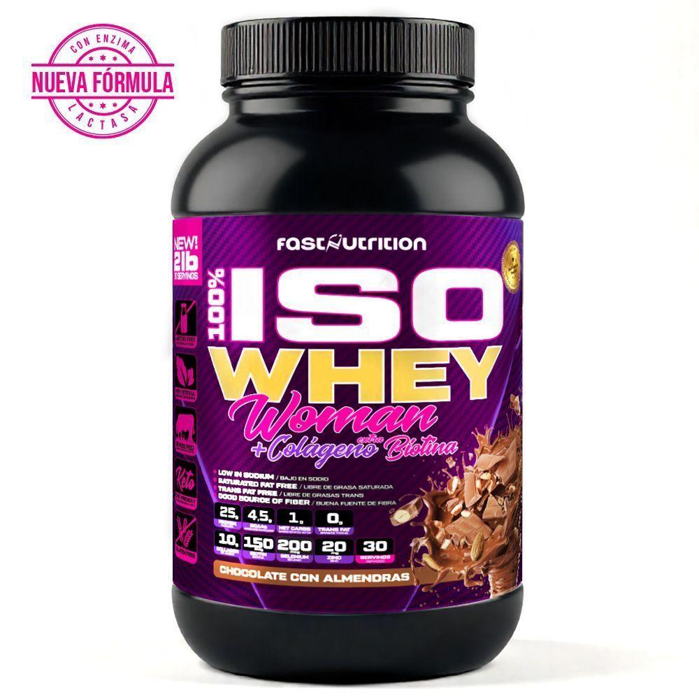 100% Iso Whey Woman 2Lbs - Chocolate con Almendras-1