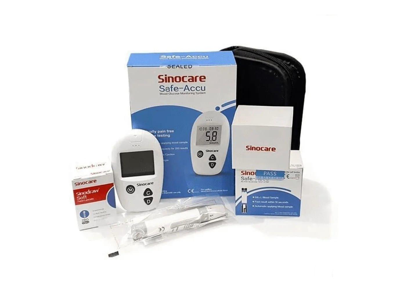 Glucometro Medidor De Glucosa + 50 Tiras + 50 Lancetas Sinocare-0