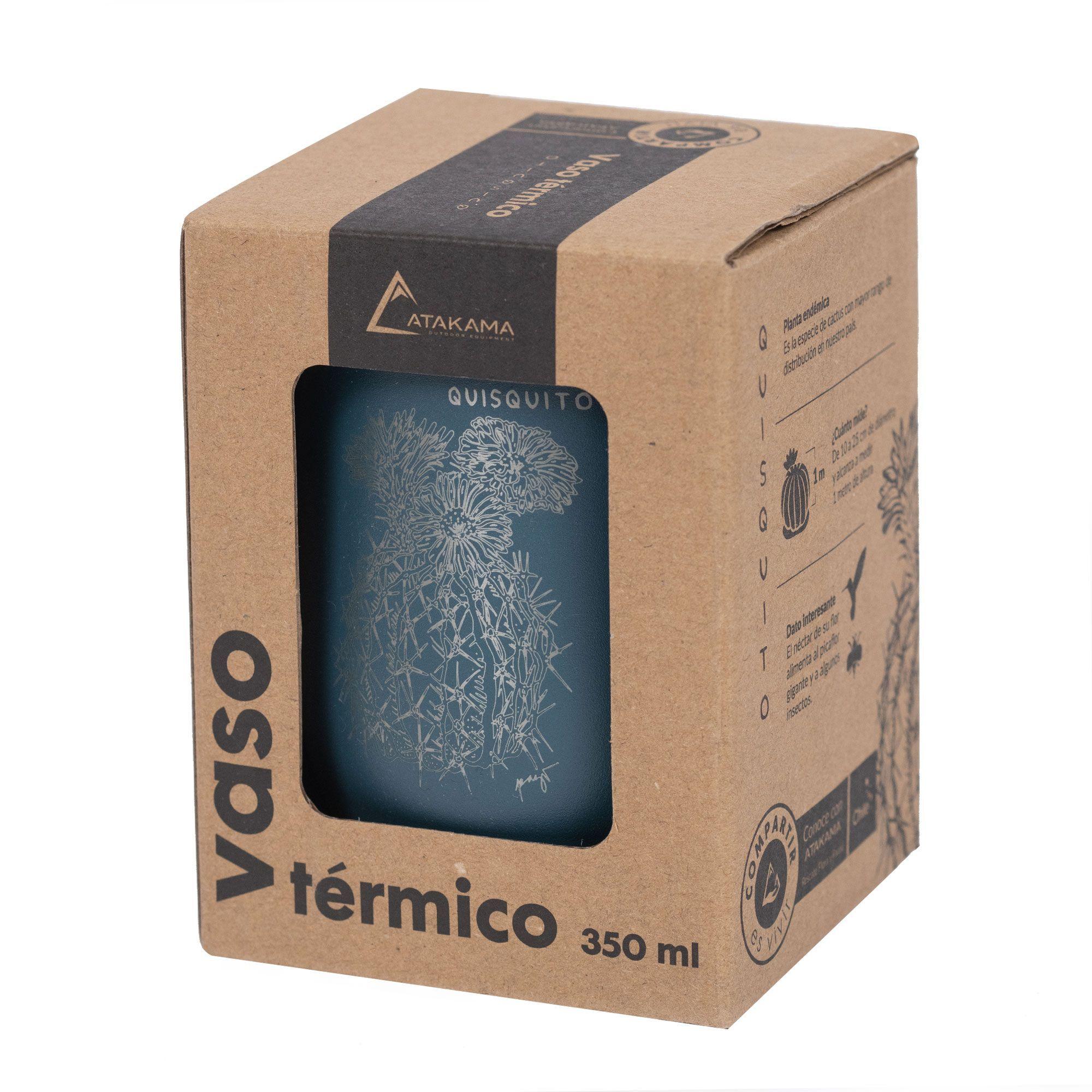 Vaso Térmico 350 Ml Azul Petróleo Cactus Quisquito Atakama Outdoor-1