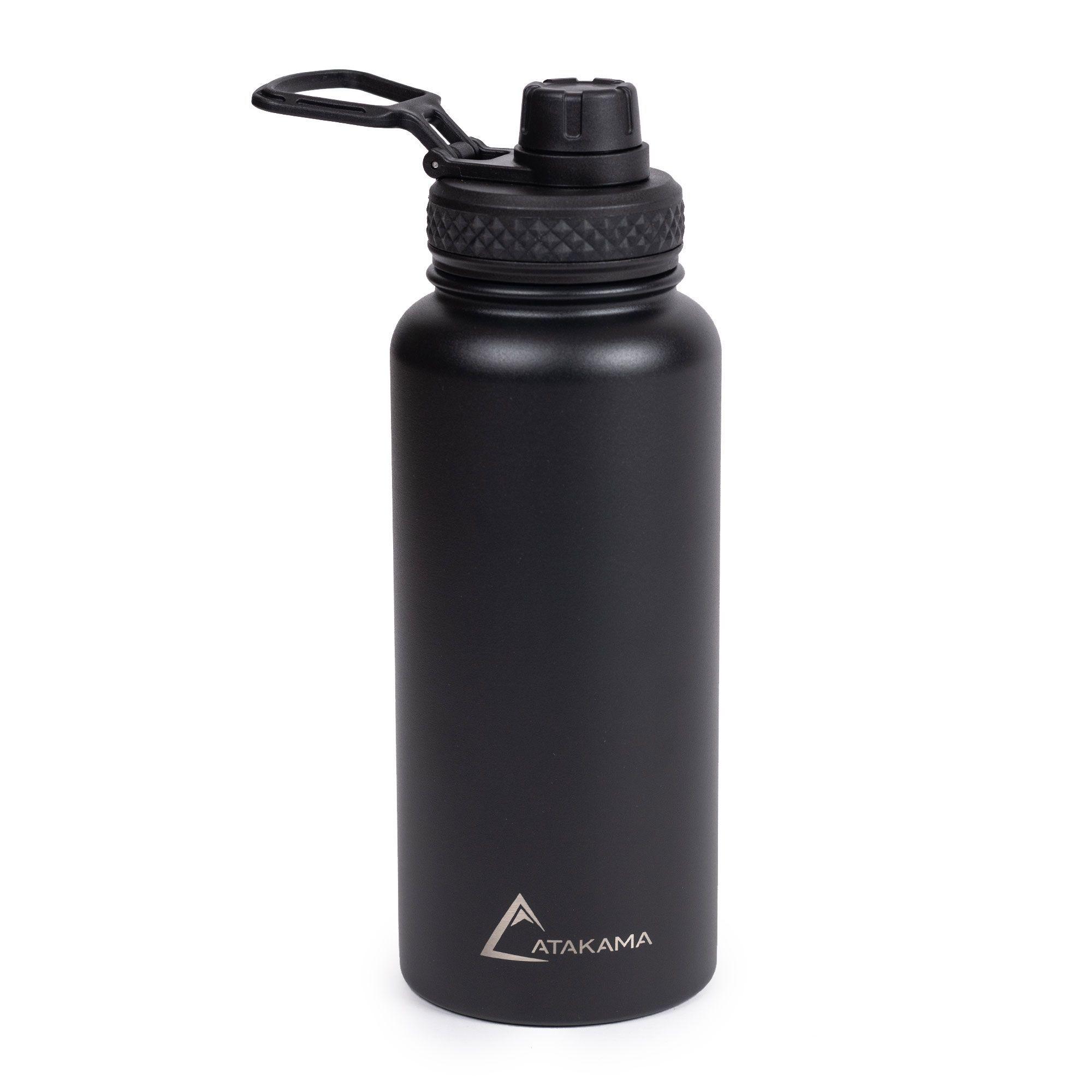 Botella Térmica 1 Lt Negra Trucha Fario Atakama Outdoor-1
