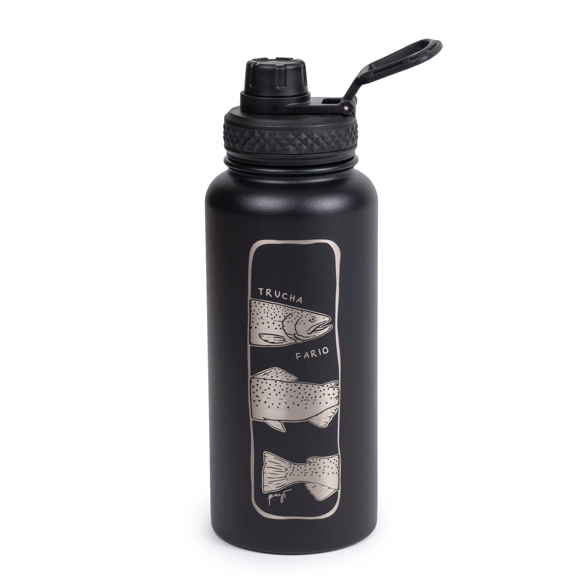 Botella Térmica 1 Lt Negra Trucha Fario Atakama Outdoor-0