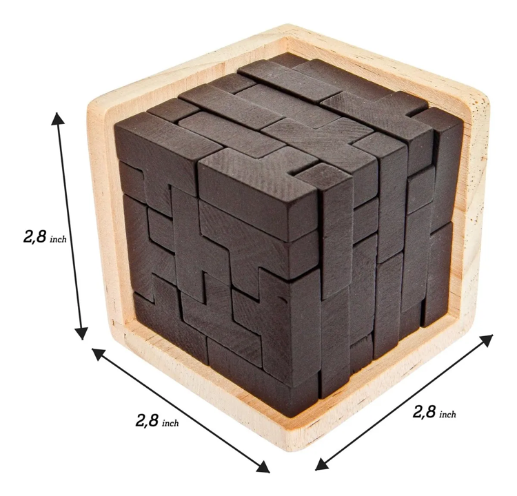 Rompecabezas Original De Madera En 3d: Atractivo Open Box-2
