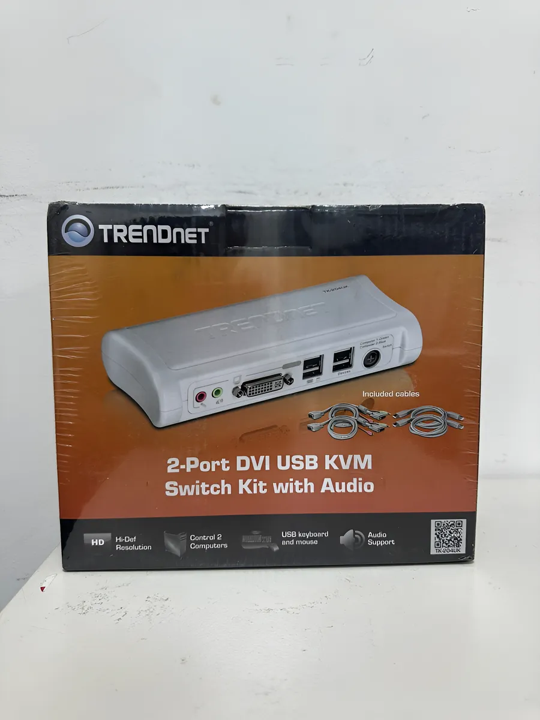 Trendnet 2- Puertos Dvi Usb Kvm Kit Audio Tk-204uk v2or NUEVO-2