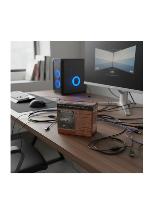 Trendnet 2- Puertos Dvi Usb Kvm Kit Audio Tk-204uk v2or NUEVO-5