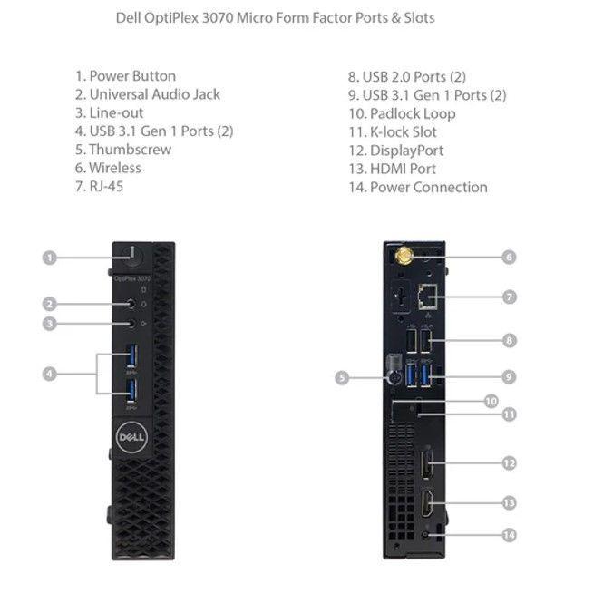 PC DELL mini optiplex 3070 i3-9100t 8GB RAM, 1TB HDD OPEN BOX-2