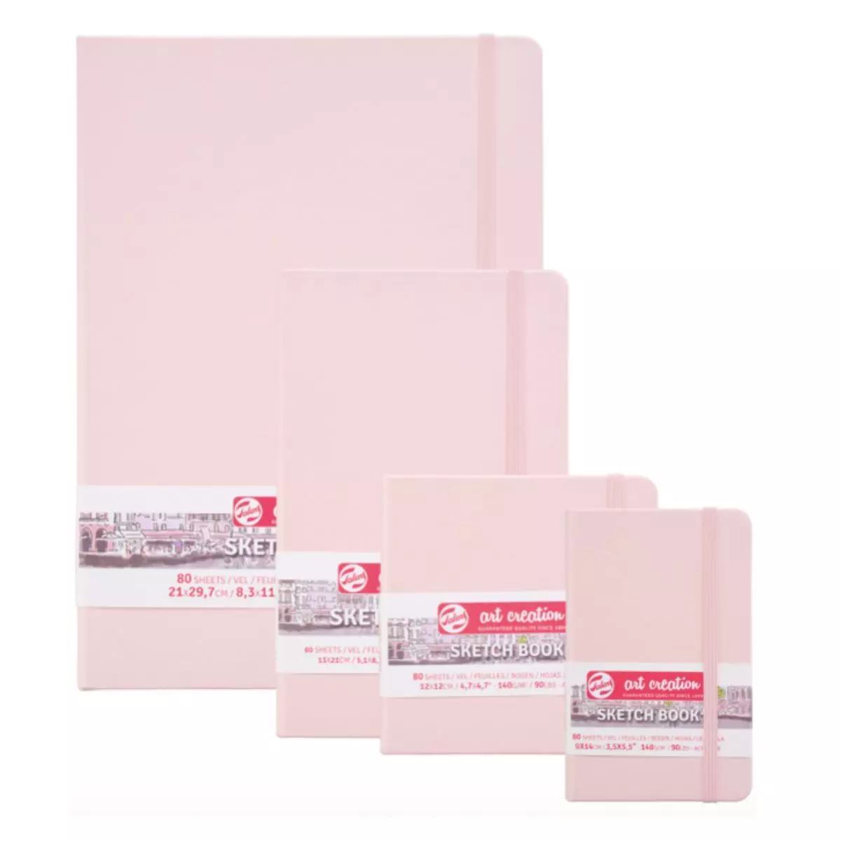 Libreta Art Creation Rosa Pastel 13x21cm 140gr 80hjas.-5