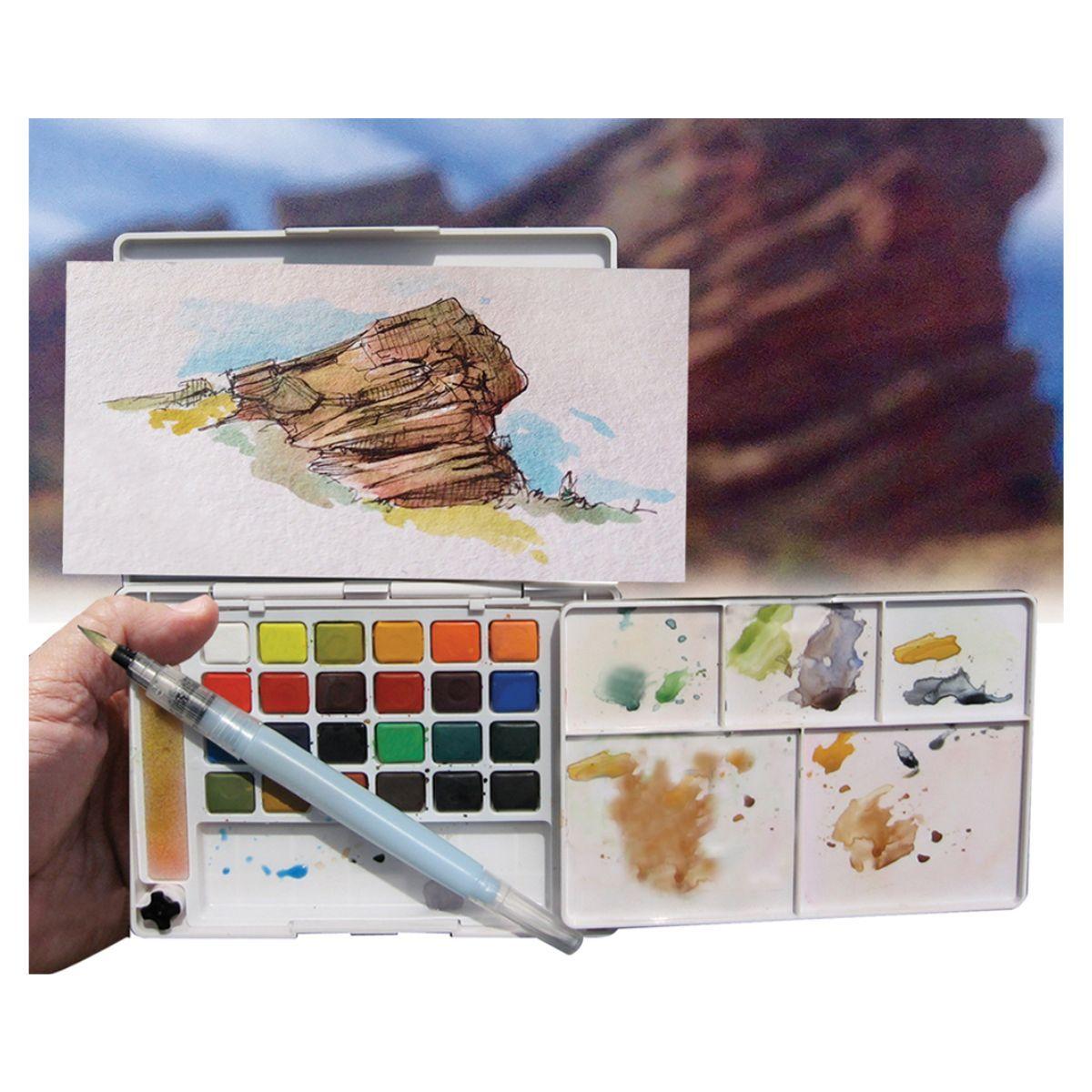 Set de Acuarelas Koi 18 Pastillas con Pincel de Agua-4