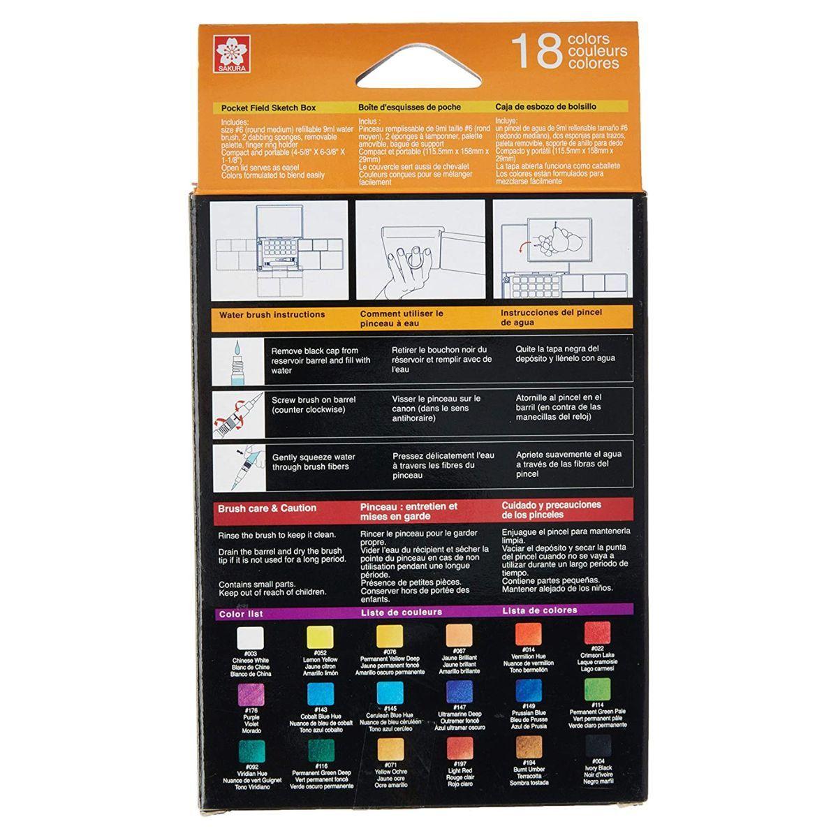 Set de Acuarelas Koi 18 Pastillas con Pincel de Agua-5