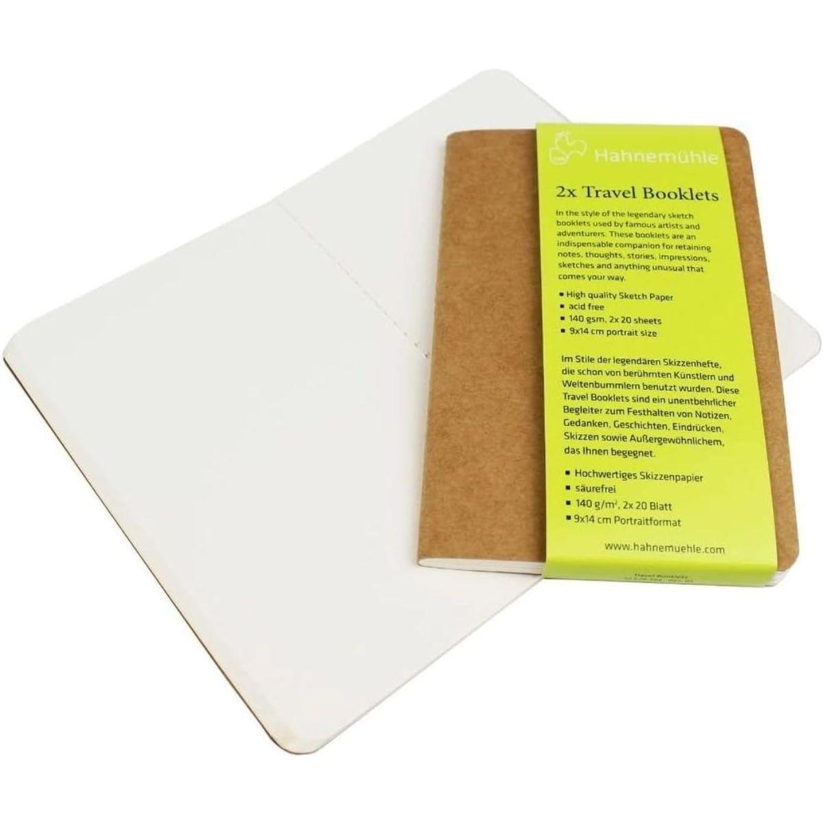 Set 2 Libretas Dibujo Hahnemuhle de Viaje 140gr 20h 13x21cm-2