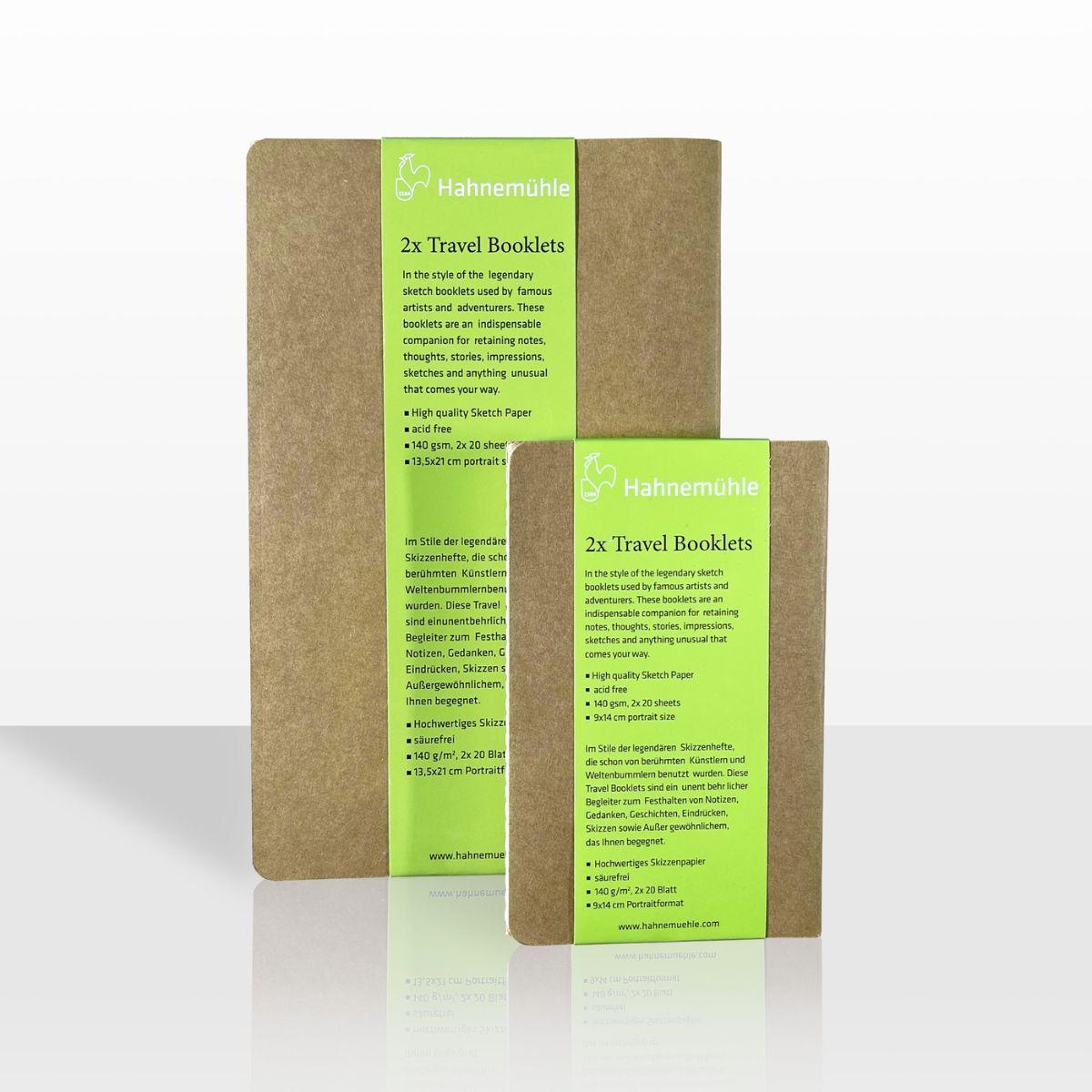 Set 2 Libretas Dibujo Hahnemuhle de Viaje 140gr 20h 13x21cm-3