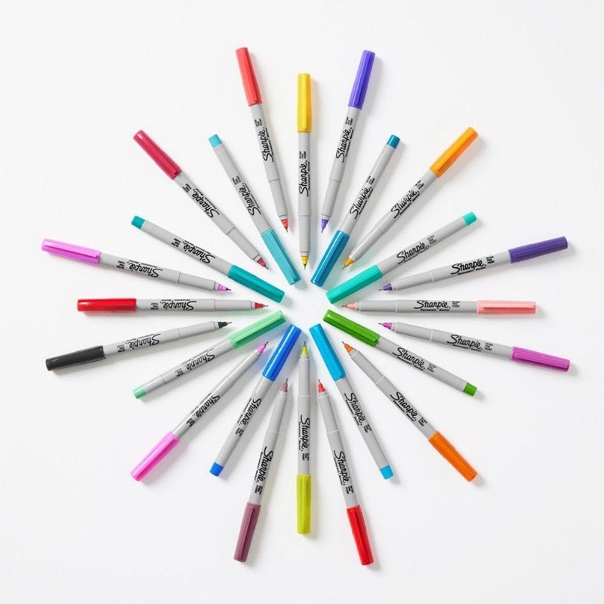 Set 12 Marcadores Permanentes Sharpie Glam Pop Colores-4