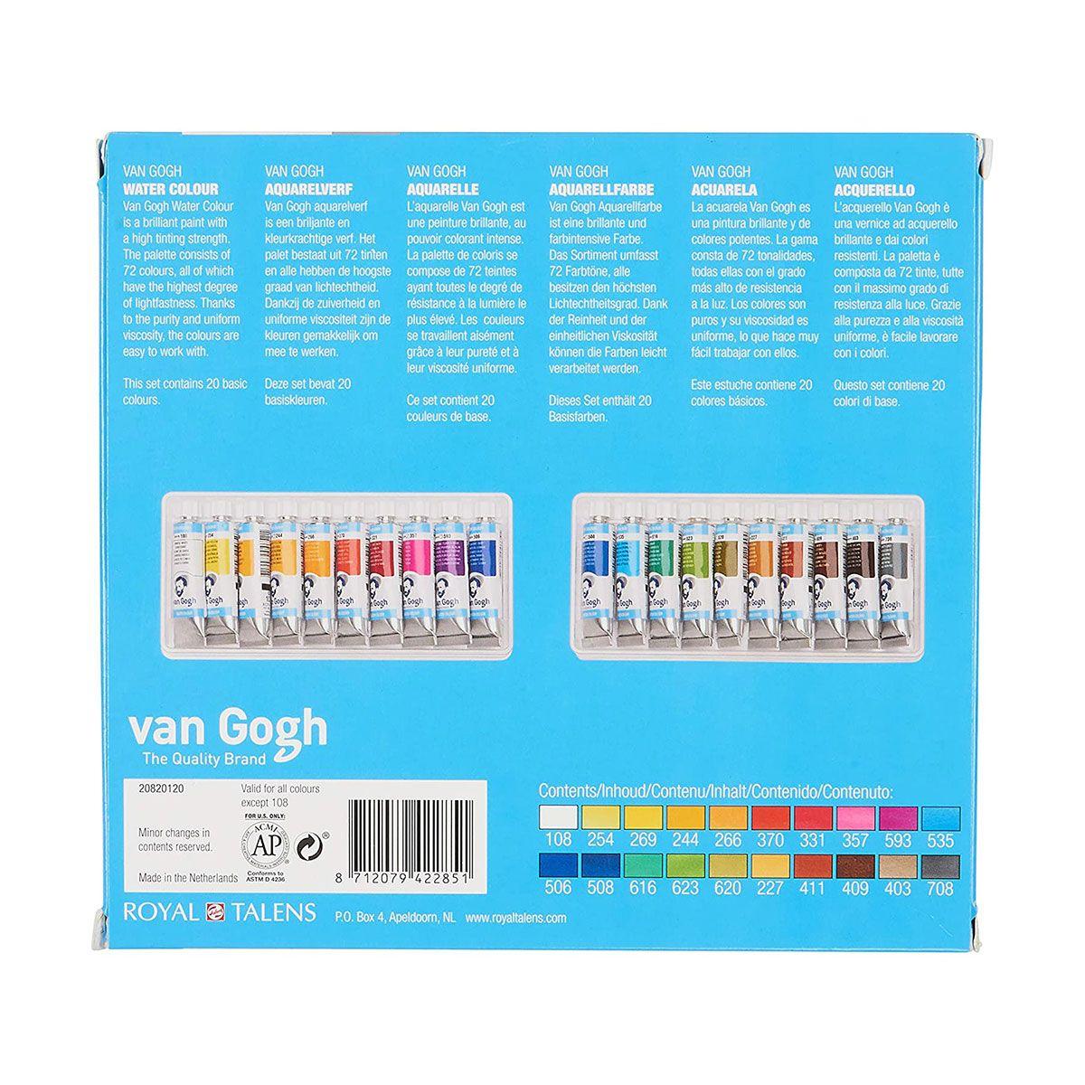 Acuarela en Tubos Van Gogh Set 20 Colores-3