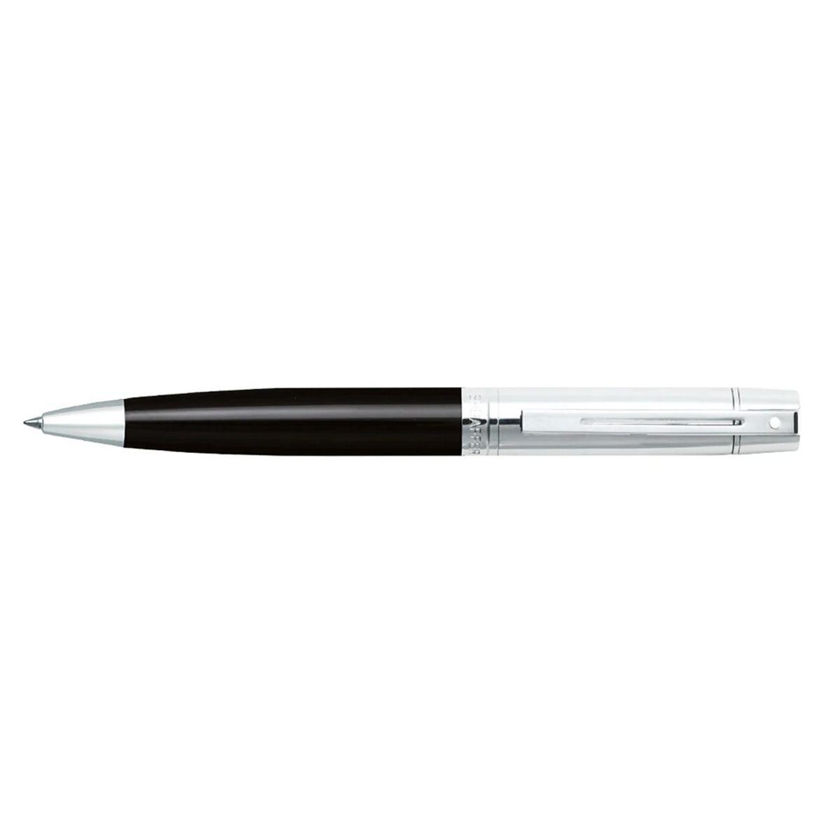 Bolígrafo Sheaffer Serie 300 Punta M Tinta Negra Negro/Cromo-2