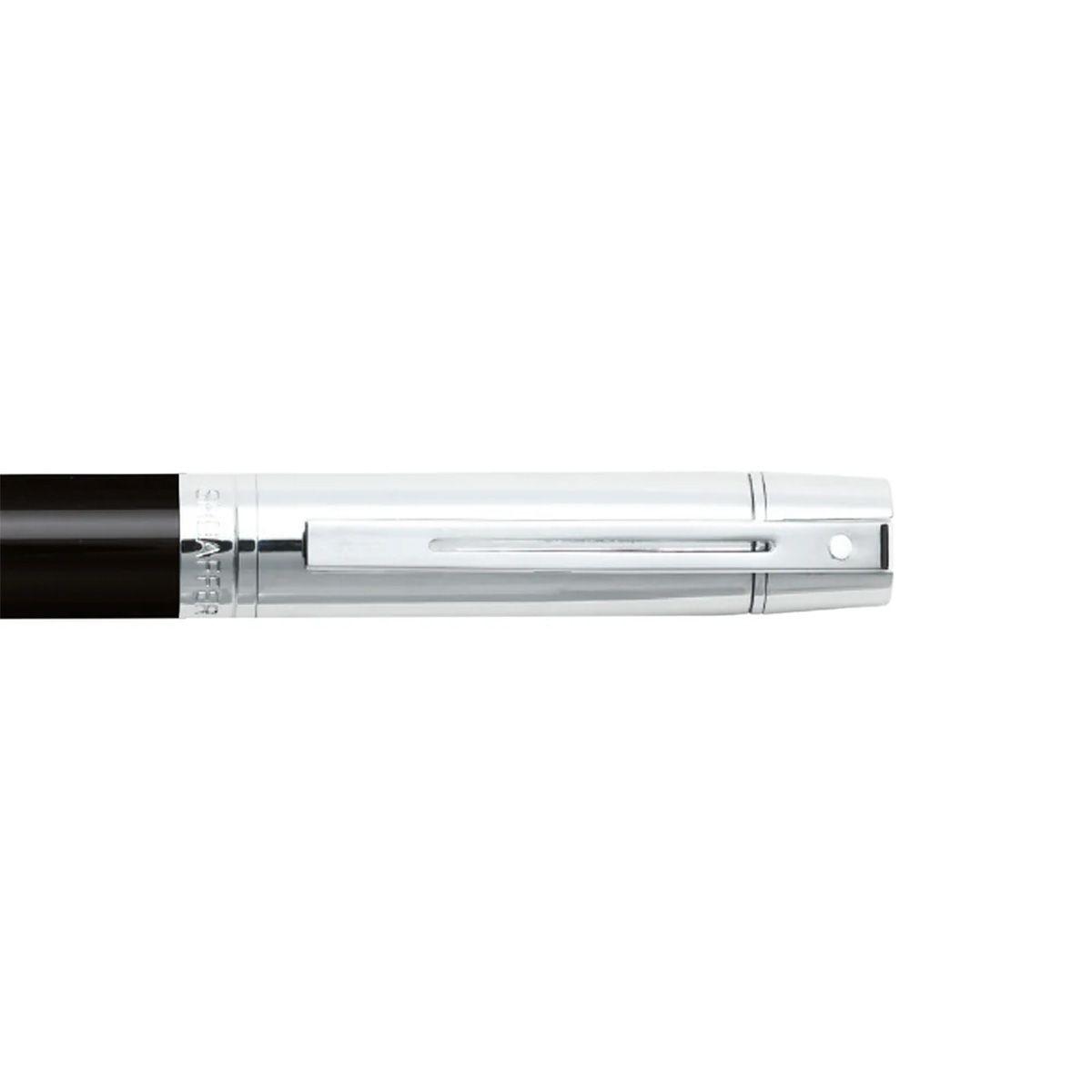 Bolígrafo Sheaffer Serie 300 Punta M Tinta Negra Negro/Cromo-3