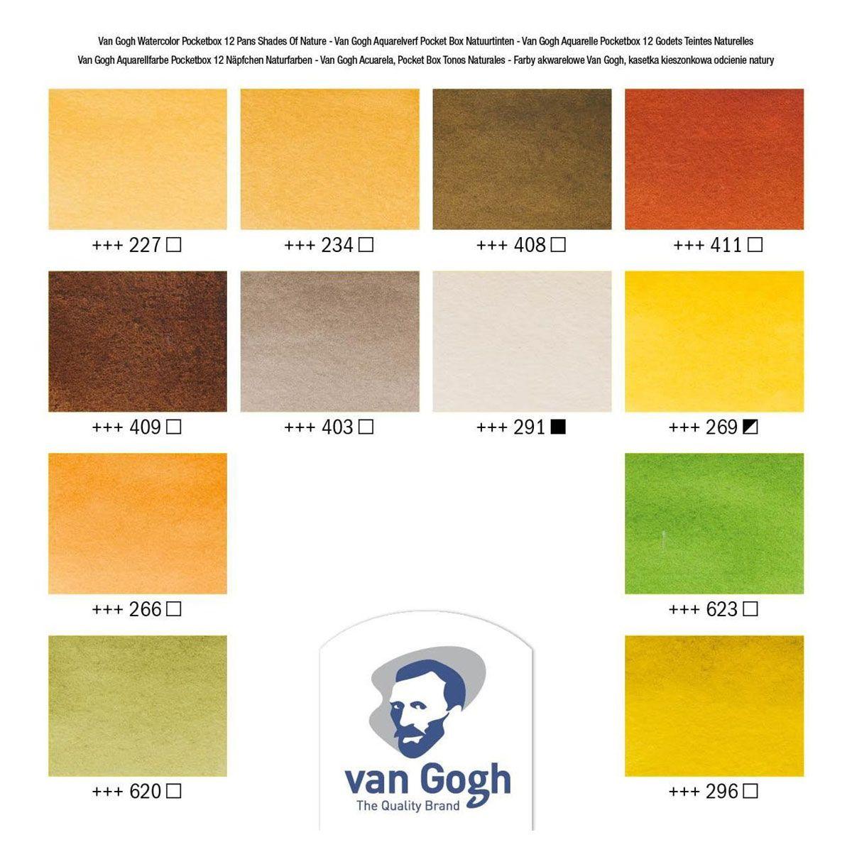 Acuarela en Pastillas Van Gogh Set 12 Tonos Naturales-4