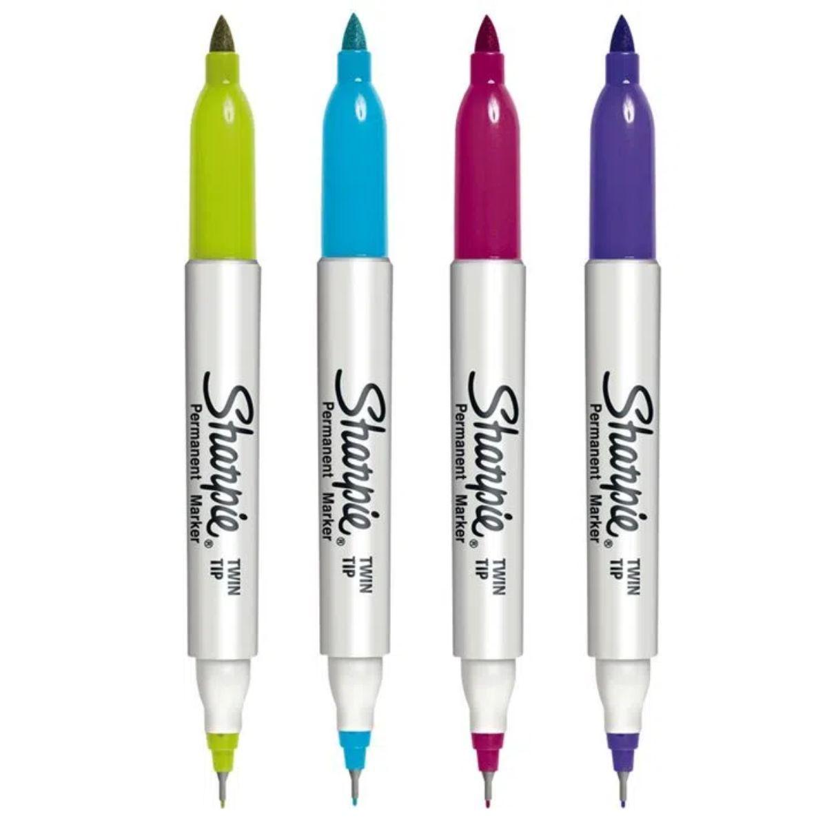 Marcador Sharpie Doble Punta Fina-Ultrafina Surtido Set 12+2-4