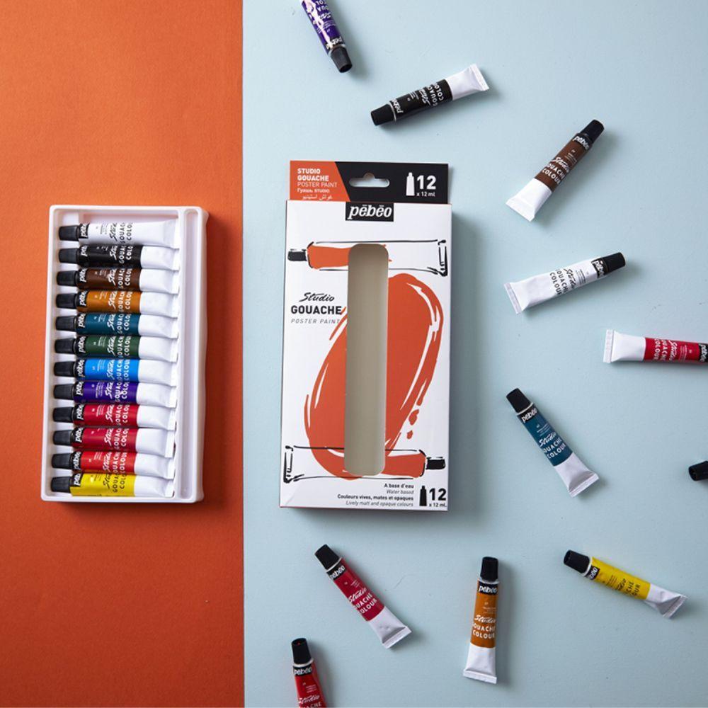 Gouache Pebeo Studio Set 12 Colores 12 ml-1