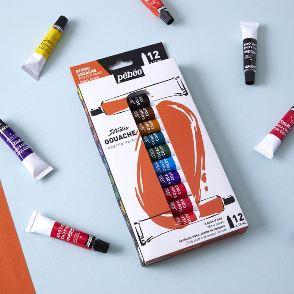 Gouache Pebeo Studio Set 12 Colores 12 ml-2