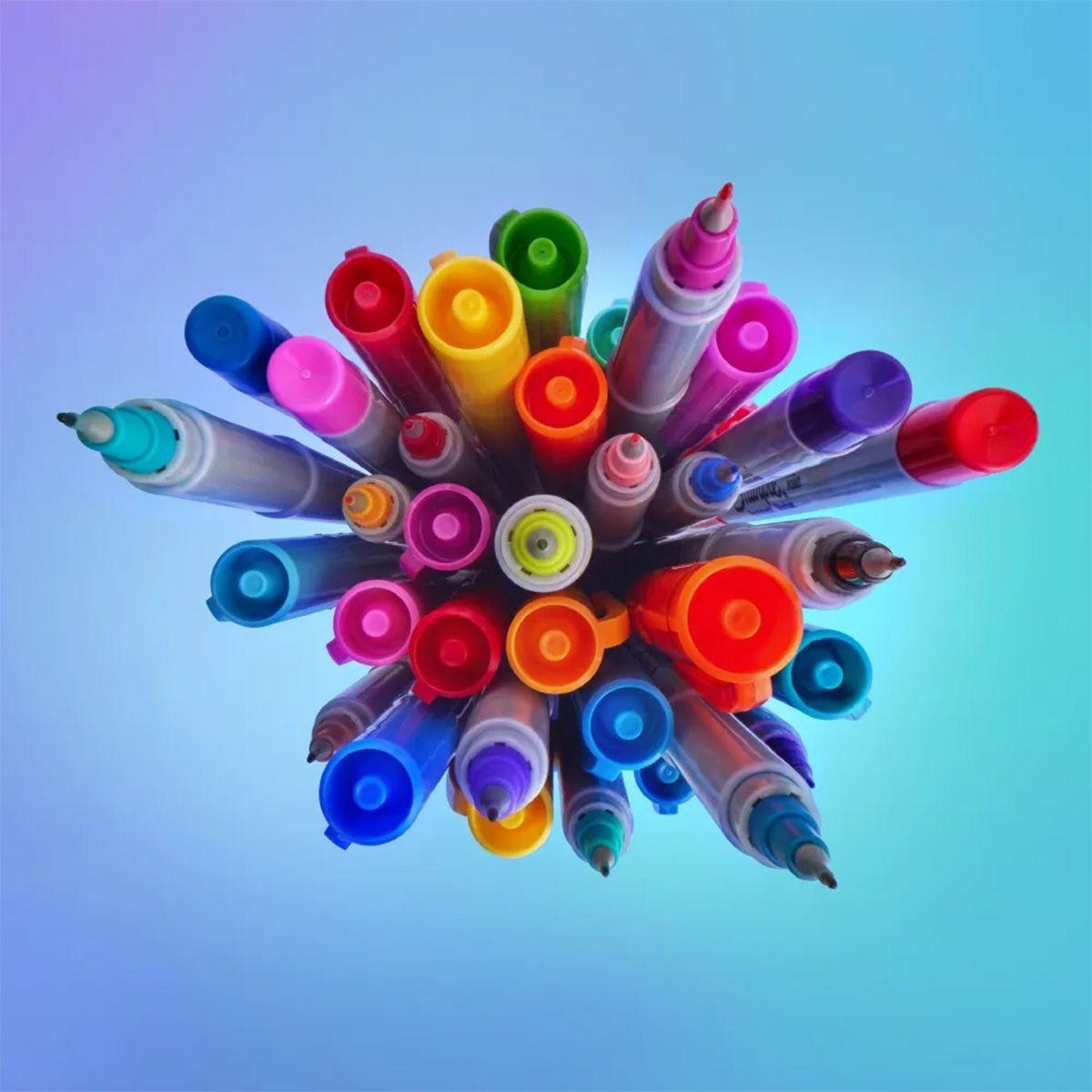 Set 30 Marcadores Sharpie Punta Fina Glam Pop Ruleta Colores-3