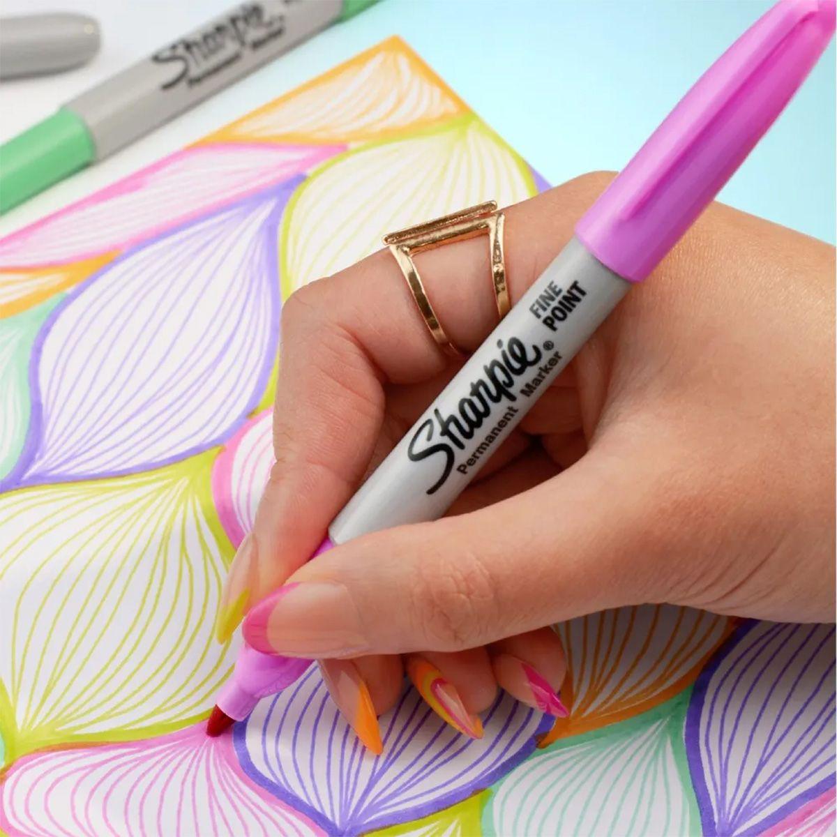 Set 30 Marcadores Sharpie Punta Fina Glam Pop Ruleta Colores-4