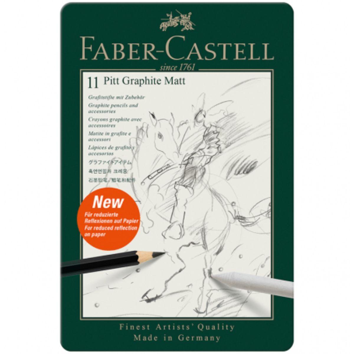 Set 11 Lápices Grafito Pitt Mate Faber Castell-2