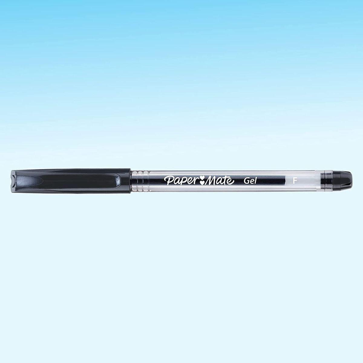 Boligrafo Gel Paper Mate Ultra Fino Negro Caja X6-2
