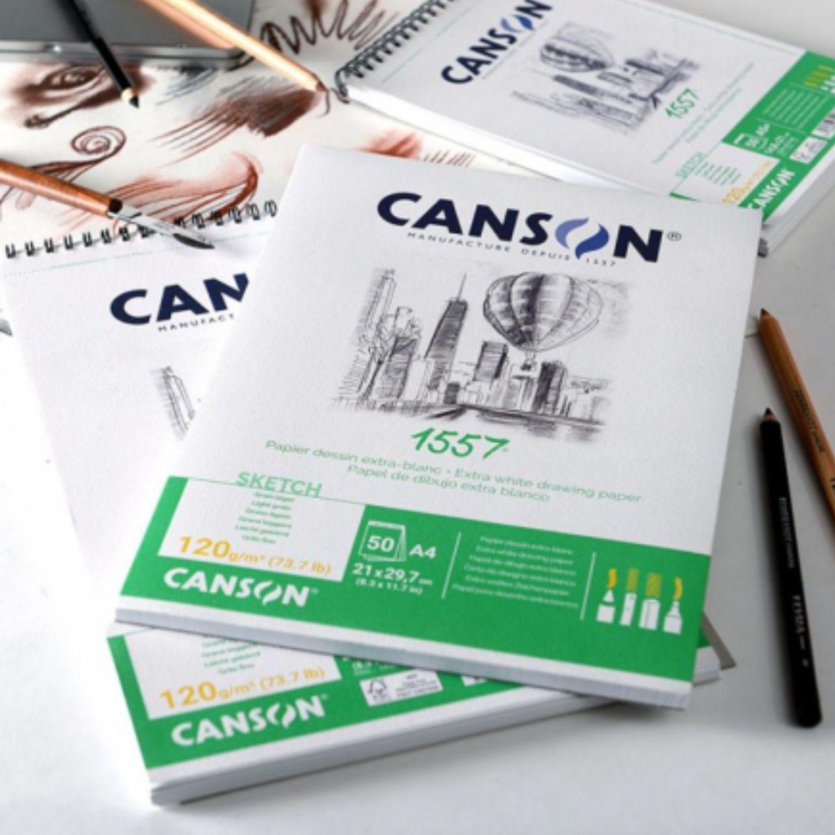 Block Dibujo Canson Croquis 1557 120gr 50 hojas 29x42cm-3