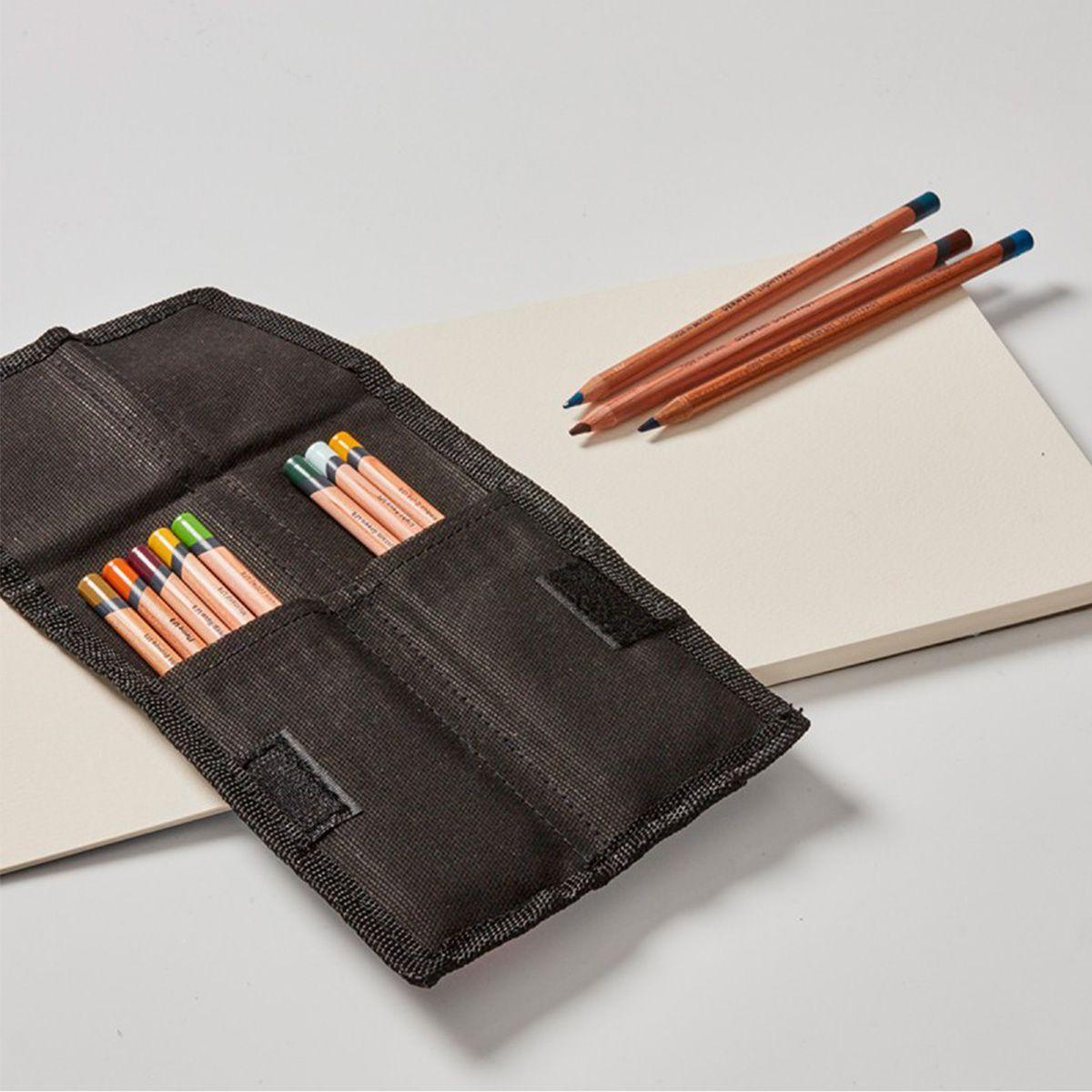 Estuche de Tela Negro Derwent para 12 Lápices-3