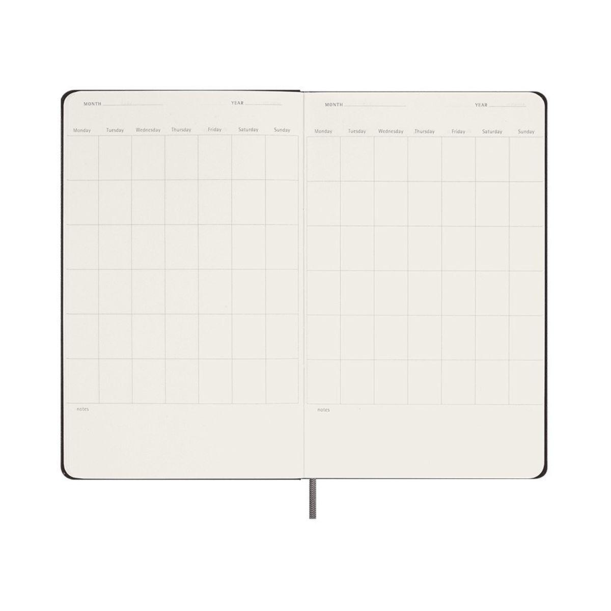 Agenda Moleskine Sin Fecha Vista Semanal + Notas 13x21 cm-4