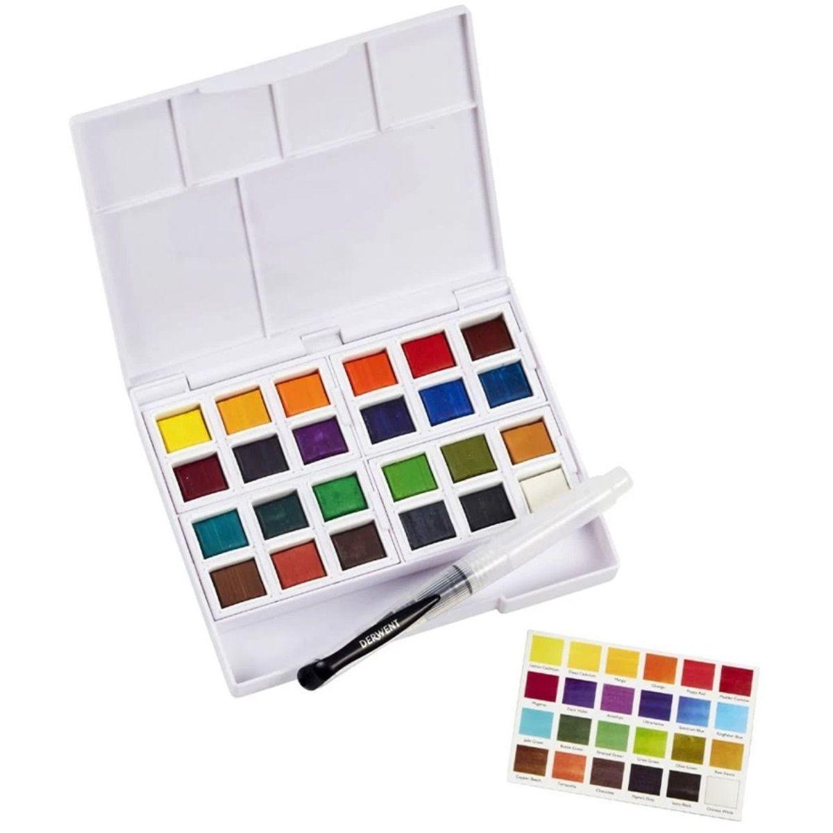 Set 24 Colores Acuarela en Pastillas Derwent-4